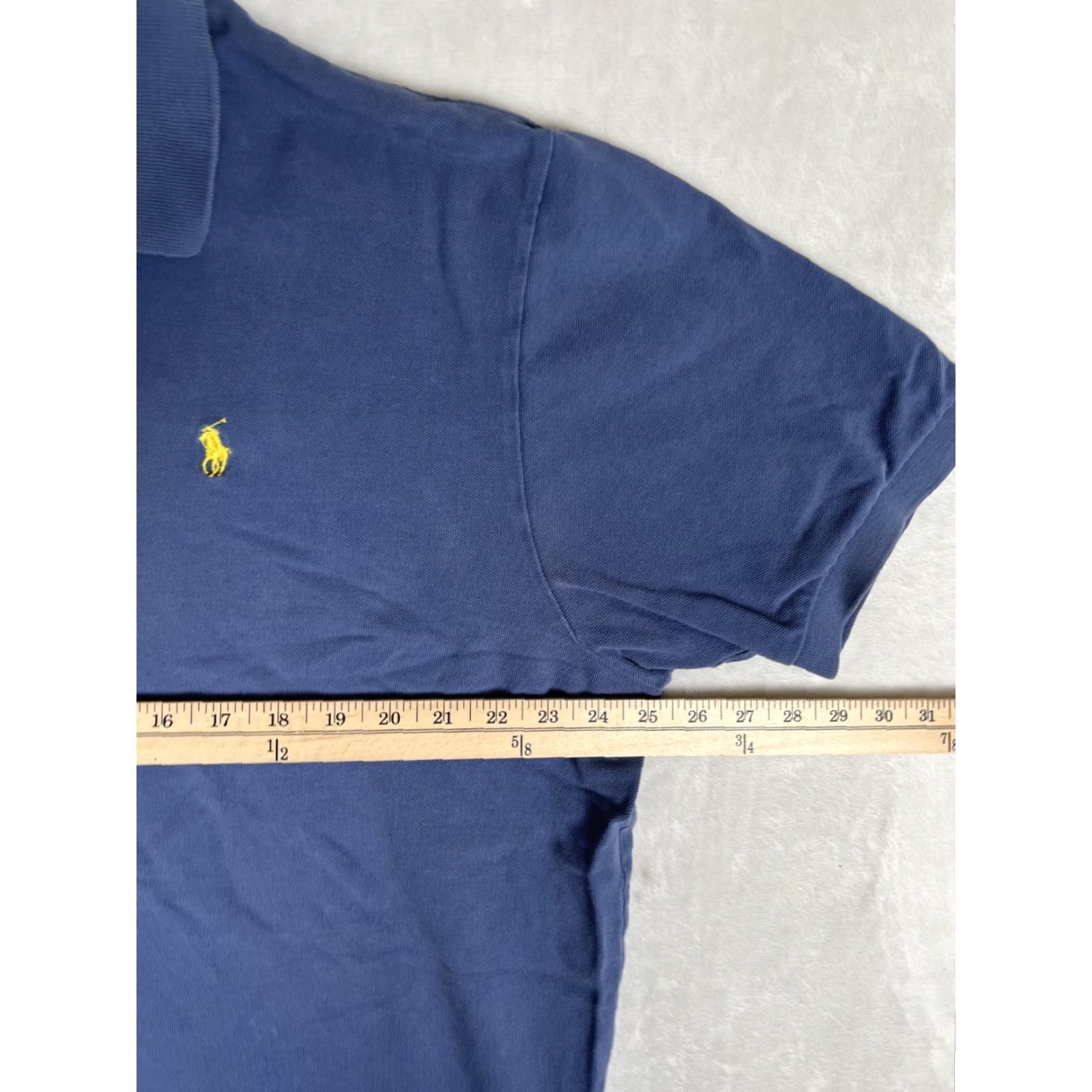 Polo Ralph Lauren Polo Ralph Lauren Polo Shirt Mens 2XL Blue Yellow Pony Logo Short Sleeve Collar Button Regular Fit Knit Vintage No Size US XXL / EU 58 / 5 - 5 Thumbnail