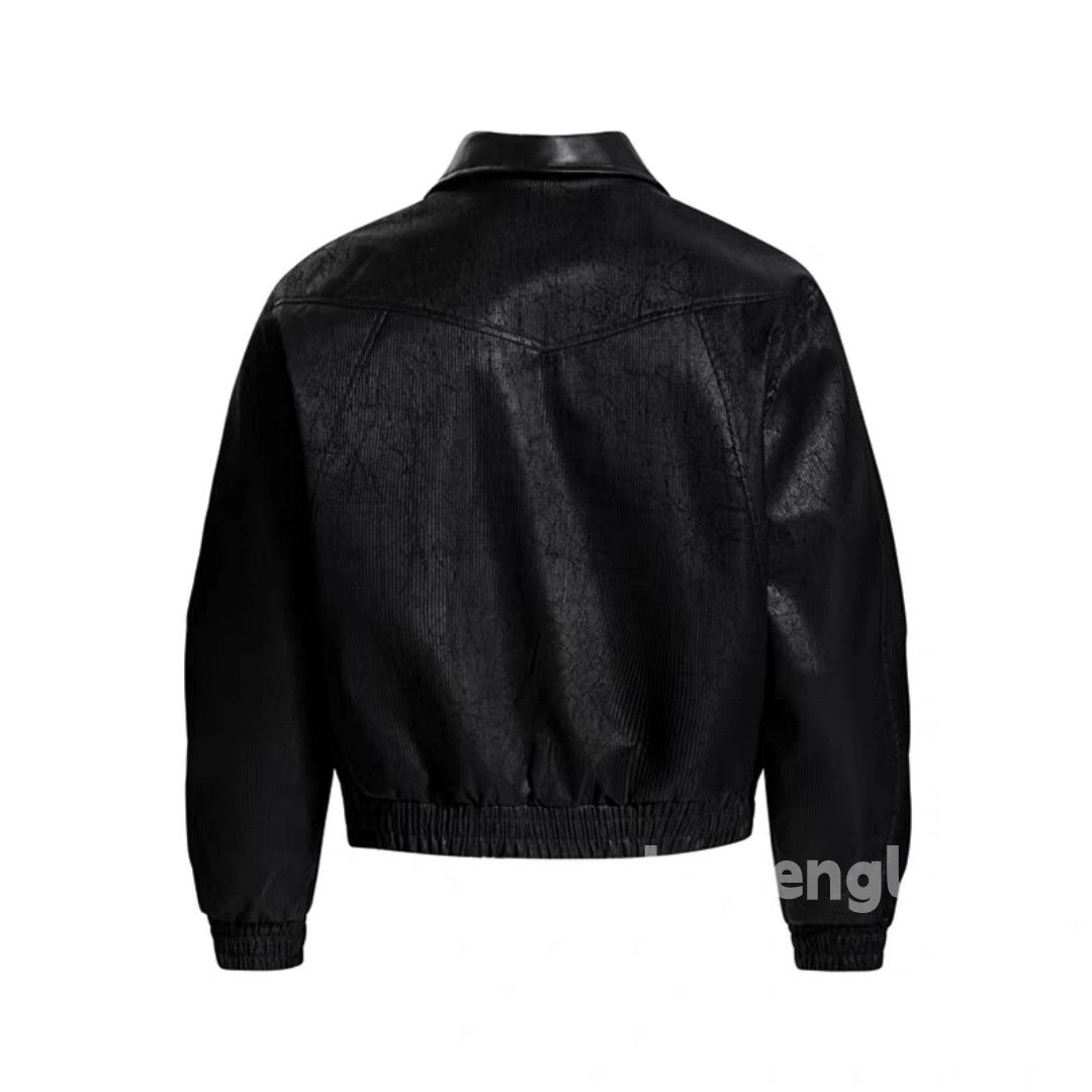 Vintage Utility pu outdoor sports punk grunge hiphop bomber jacket Size US L / EU 52-54 / 3 - 6 Thumbnail