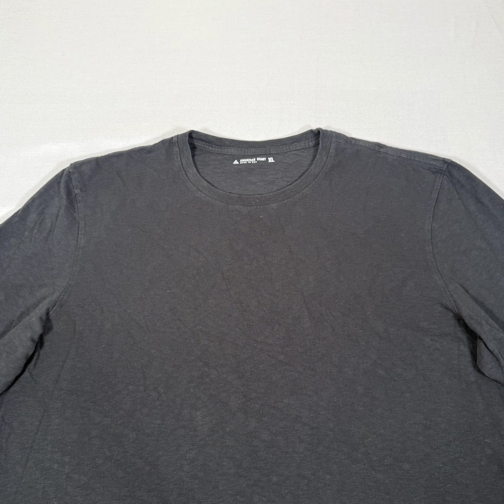 Vintage American Giant Shirt Mens XL Black Long Sleeve Crewneck 100% Cotton T-Shirt Workwear Size US XL / EU 56 / 4 - 2 Thumbnail