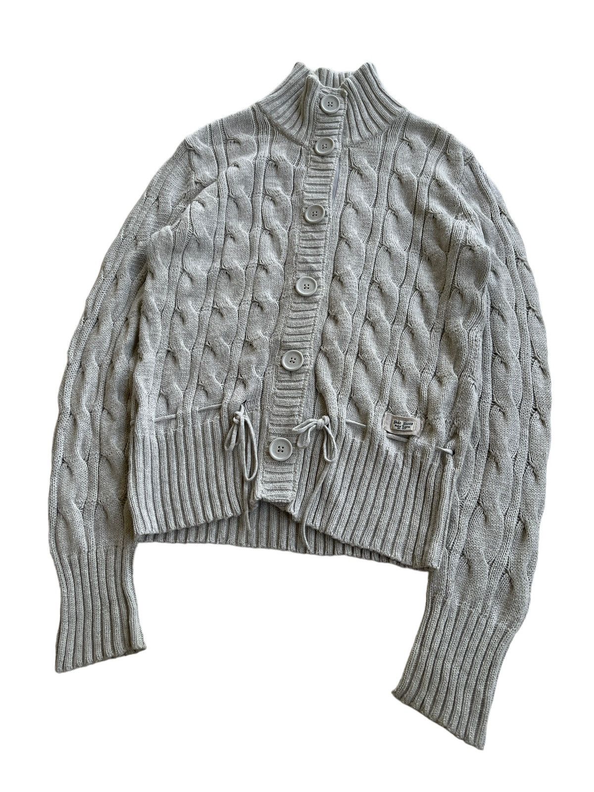 Polo Ralph Lauren Polo RL Cable Knitted Cardigan Jacket Size L / US 10 / IT 46 - 4 Thumbnail