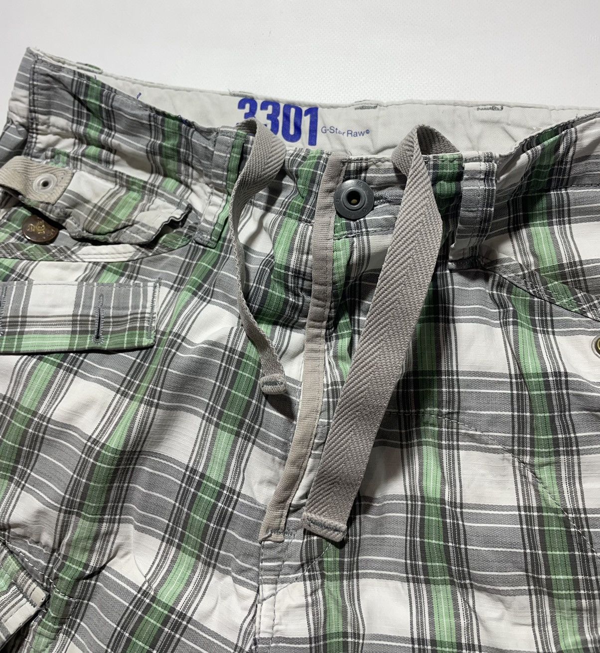 G-Star G Star Raw Plaid Cargo Shorts Size US 31 - 5 Thumbnail