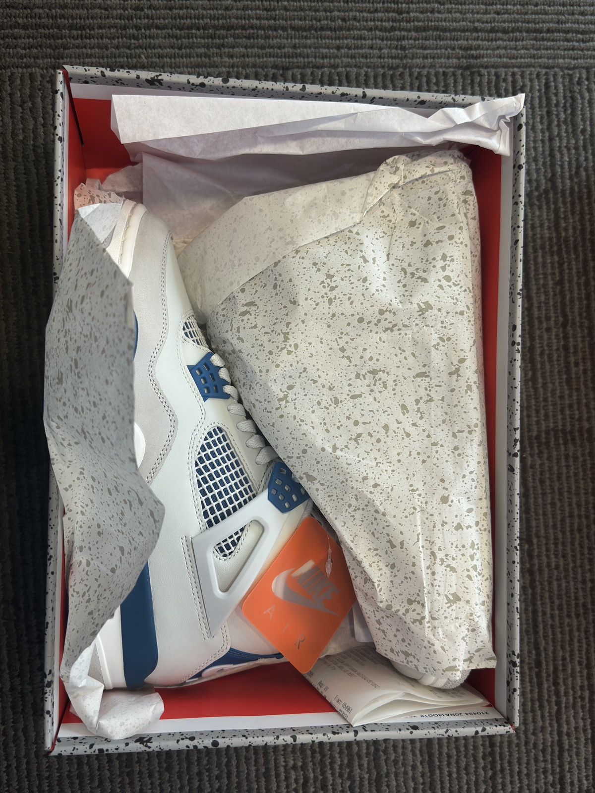 image of Jordan Brand 4 Military Blue Shoes, Men's (Size 8)