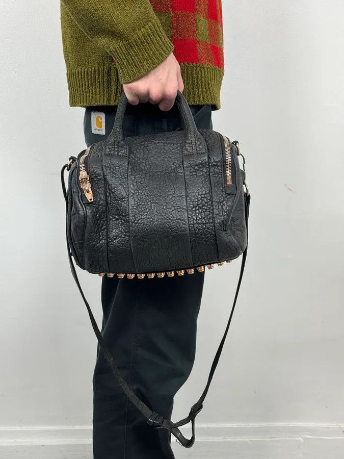 Alexander Wang Alexander Wang Black Studded Grained Leather Shoulder Bag Size ONE SIZE - 2 Thumbnail