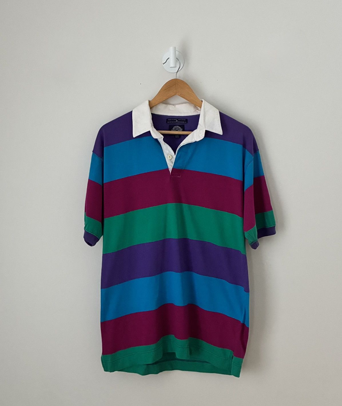 Dockers Vintage 90s Dockers Heavyweight Multi-Stripe Rugby Size US M / EU 48-50 / 2 - 1 Thumbnail