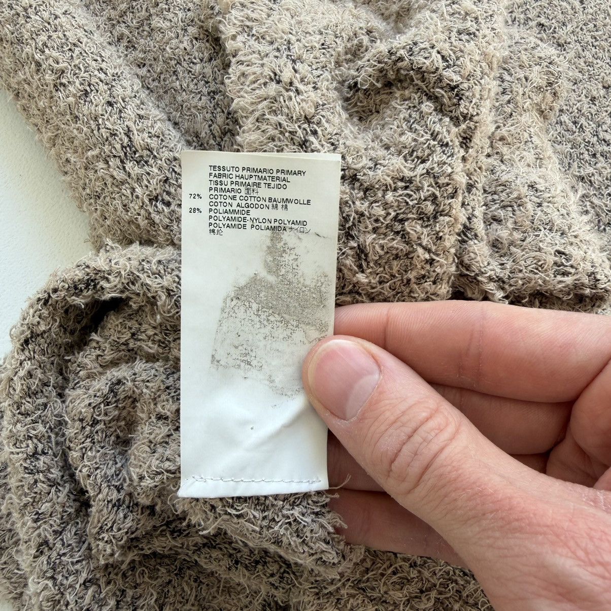 Maison Margiela S/S 15 Longline Beige/Black ‘Boucle’ Sweater Size US M / EU 48-50 / 2 - 11 Thumbnail