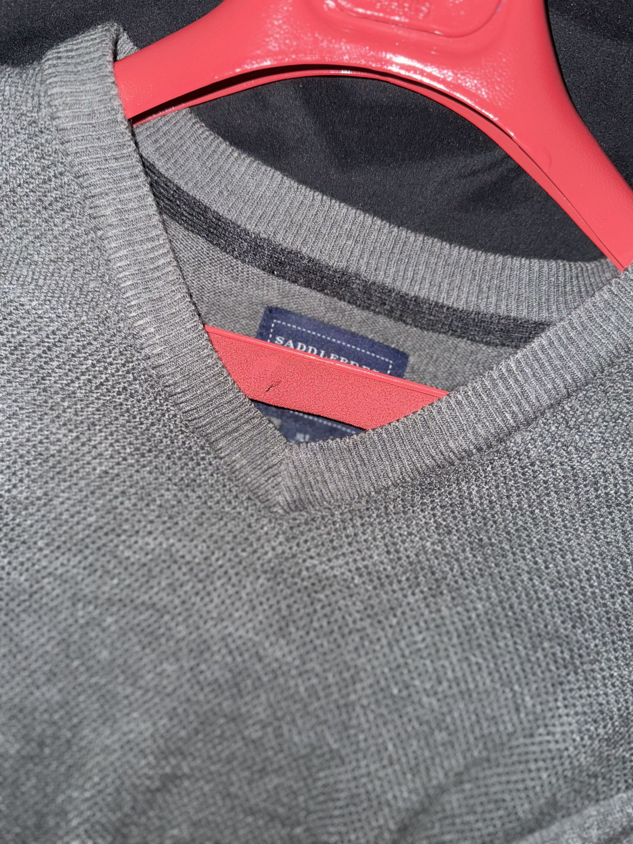 Saddlebred gray vintage vneck sweater Size US XL / EU 56 / 4 - 2 Thumbnail