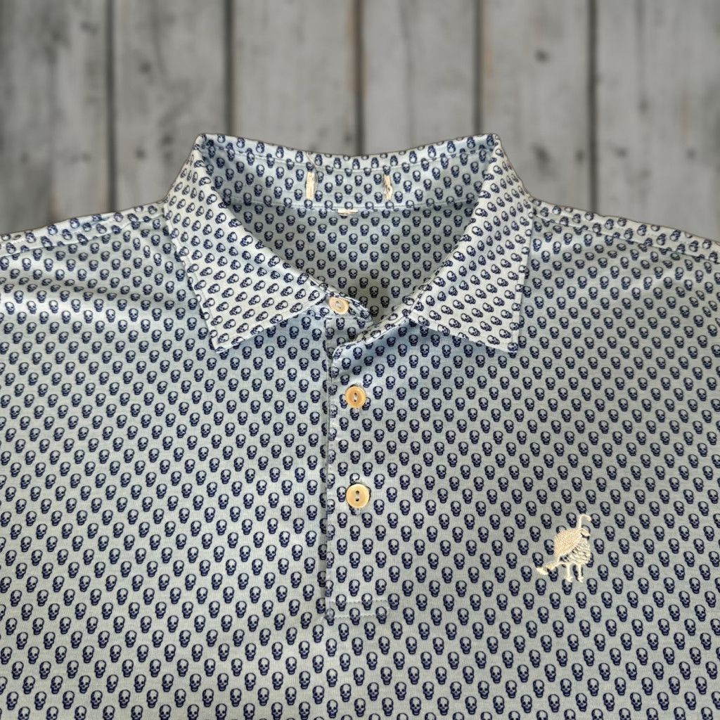 Peter Millar Peter Millar Polo Shirt Men XL Blue Skull Comfort Golf Performance Basic Size US XL / EU 56 / 4 - 1 Thumbnail
