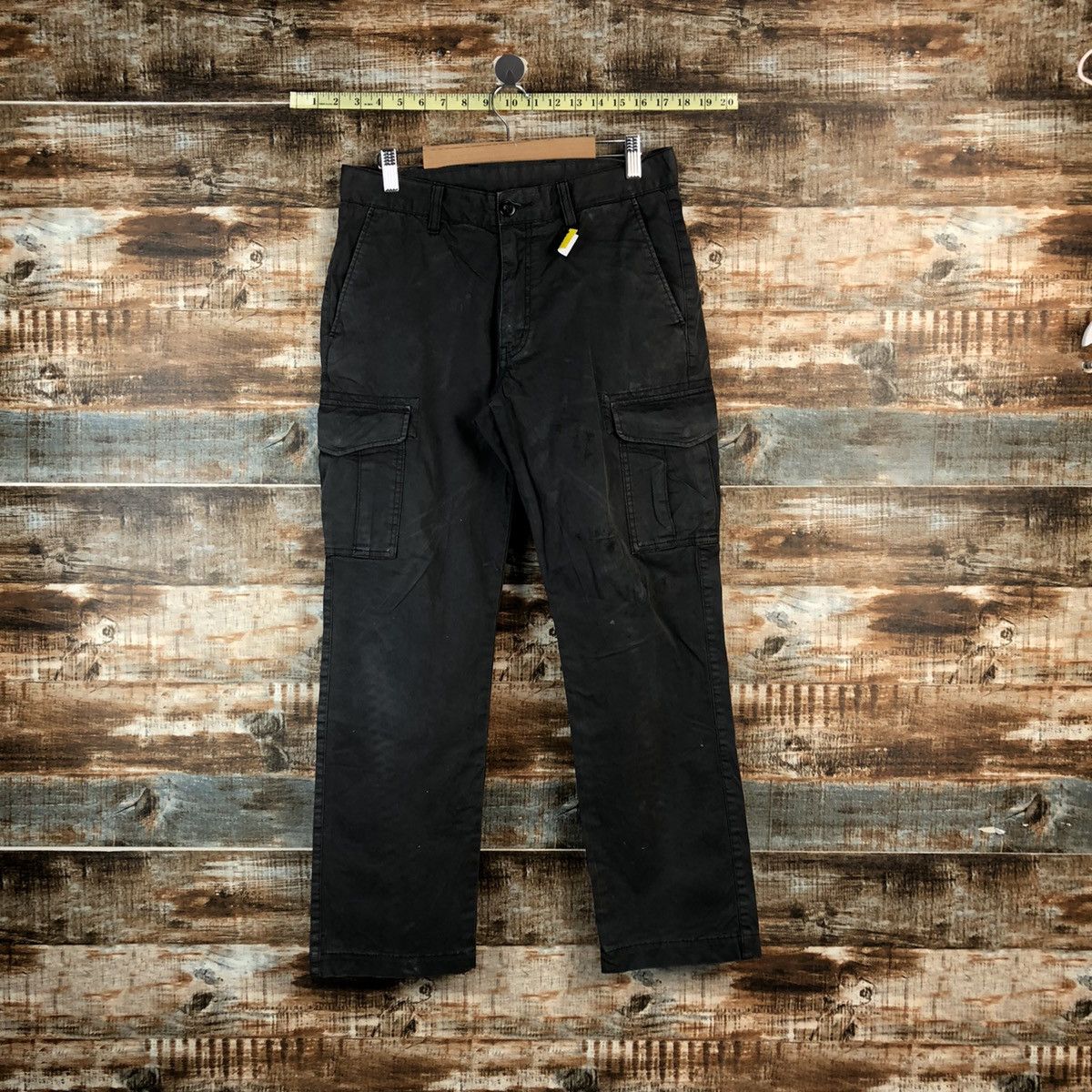 Japanese Brand Uniqlo Black Cargo utility tactical Multipocket Pants #A2561 Size US 30 / EU 46 - 1 Thumbnail