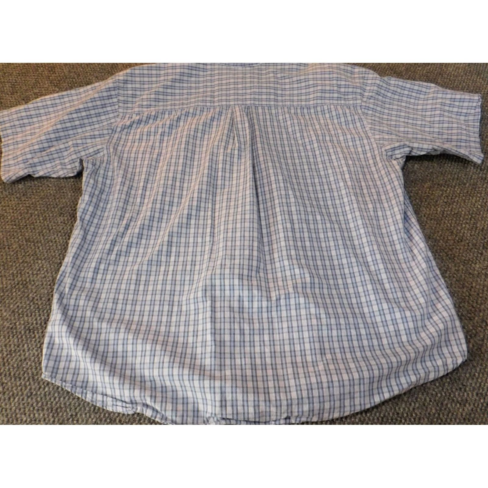 Izod IZOD Shirt 2XL Blue Plaid Long Sleeve Casual Button-Up Collared Regular Mens Size US XXL / EU 58 / 5 - 6 Thumbnail