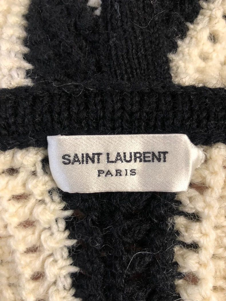 Saint Laurent Paris Saint Laurent Paris Black and white striped cardigan sweate Size US L / EU 52-54 / 3 - 3 Thumbnail