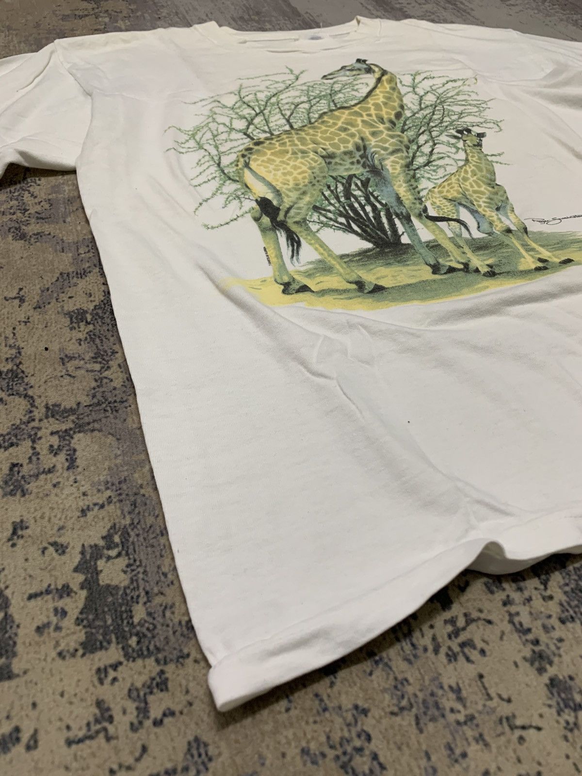 Vintage Vintage 90’s Giraffe Animal T Shirt Large Size US L / EU 52-54 / 3 - 3 Thumbnail