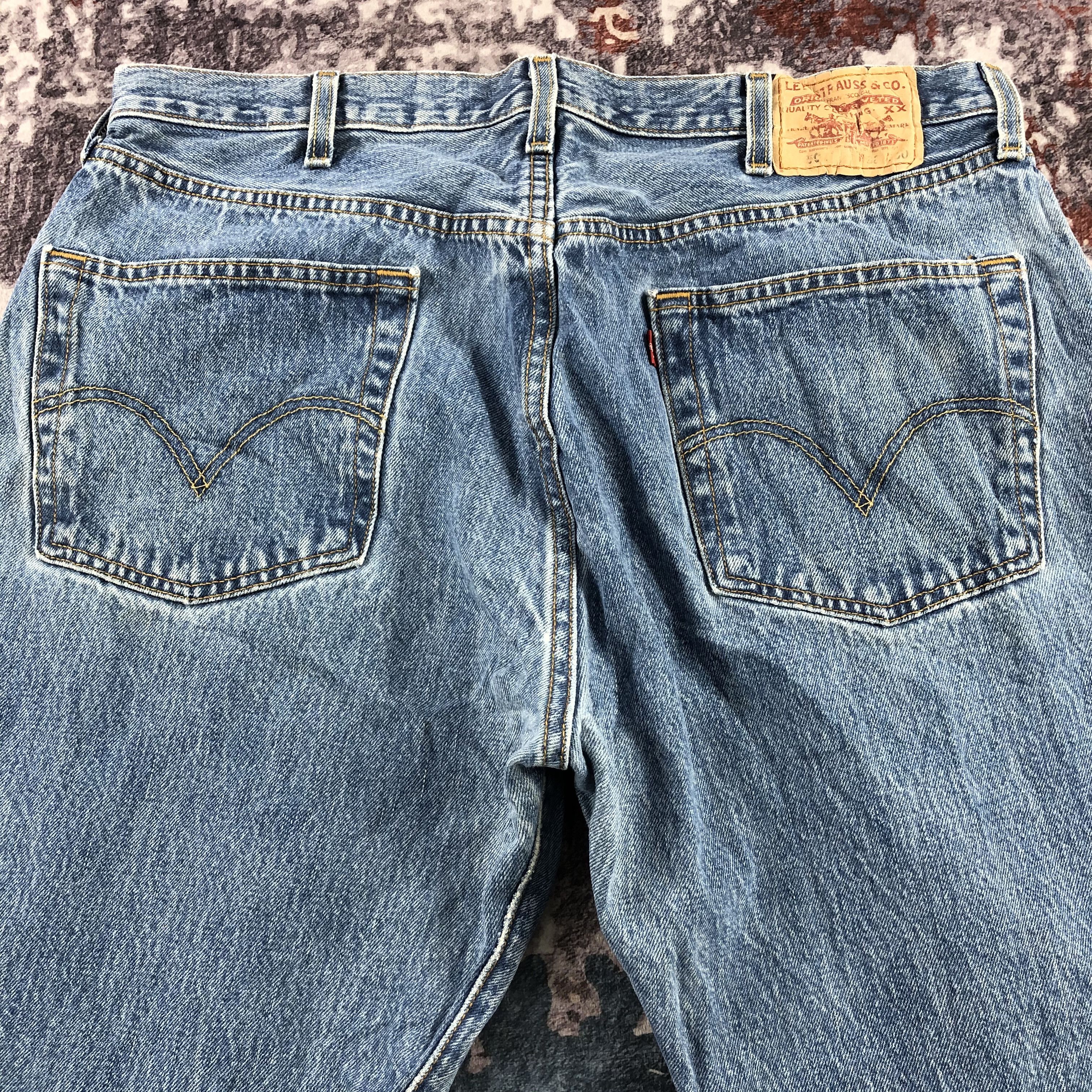 Levi's × Vintage Vintage 90s Blue Wash Levis 501 Jeans-JM2950 Size US 36 / EU 52 - 5 Thumbnail