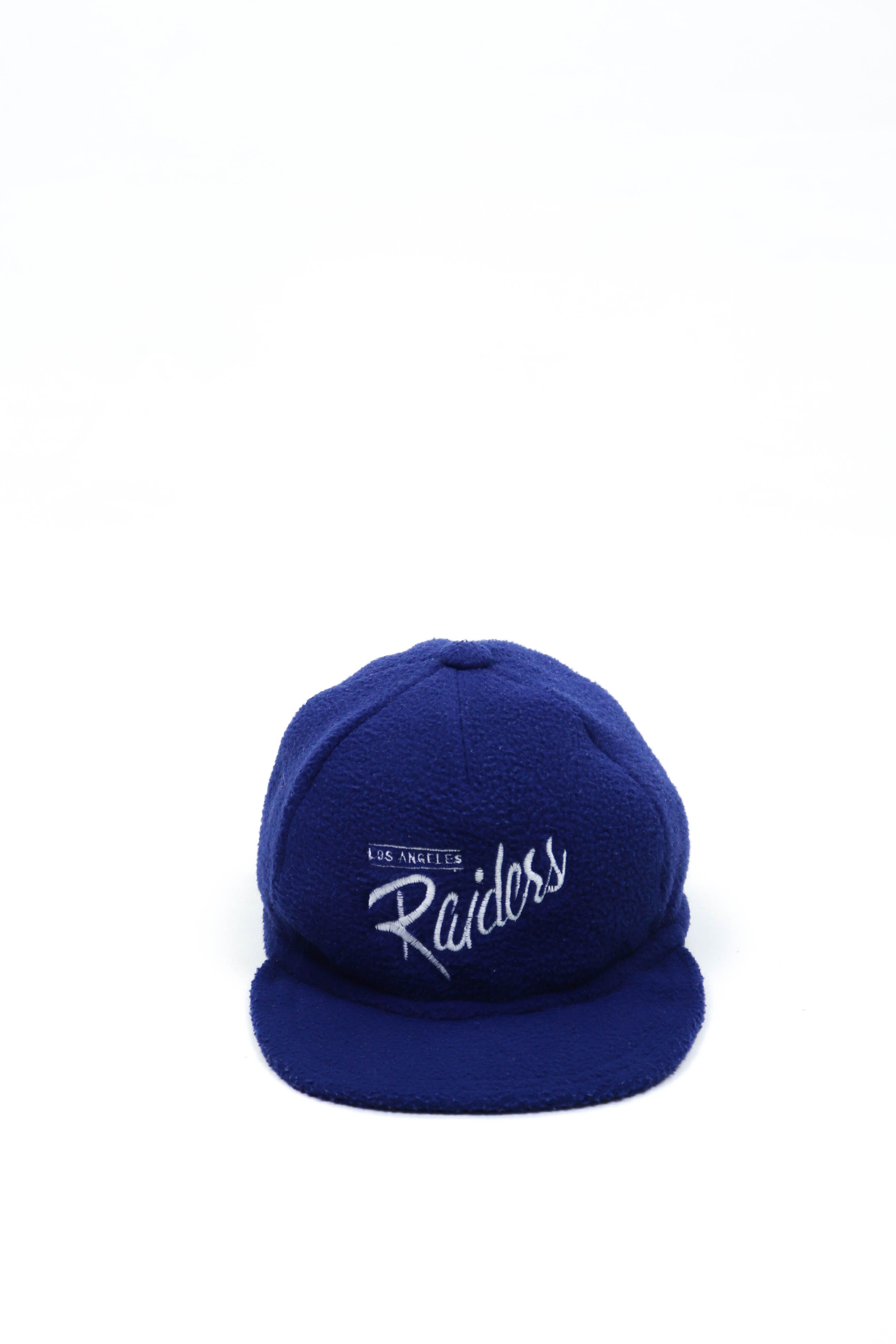 NFL Los Angeles Raiders Vintage 80s 90s Blue Fleece Cap Hat Size ONE SIZE - 2 Thumbnail