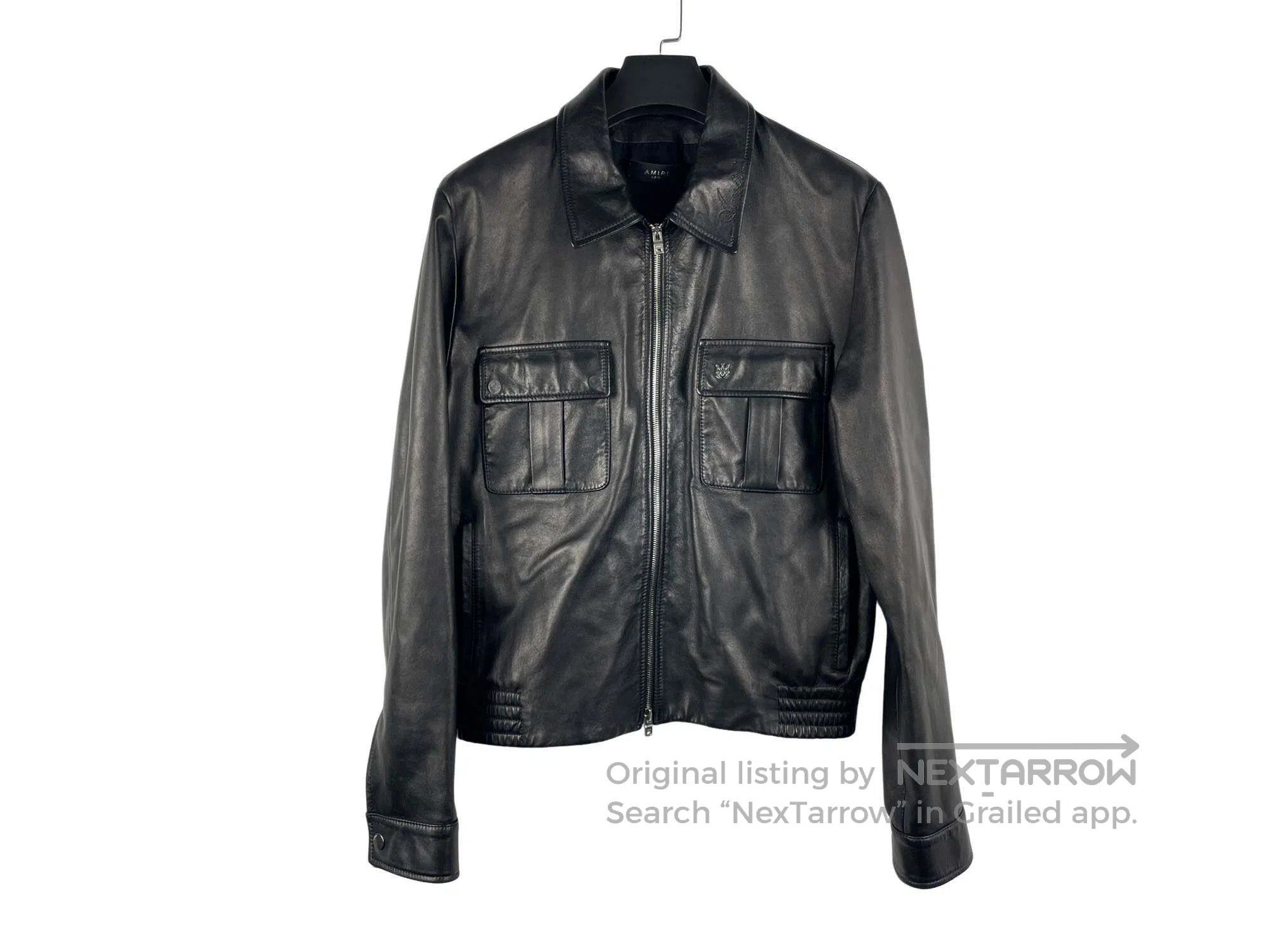 Amiri Amiri Logo Zipper Leather Jacket Size US M / EU 48-50 / 2 - 1 Thumbnail