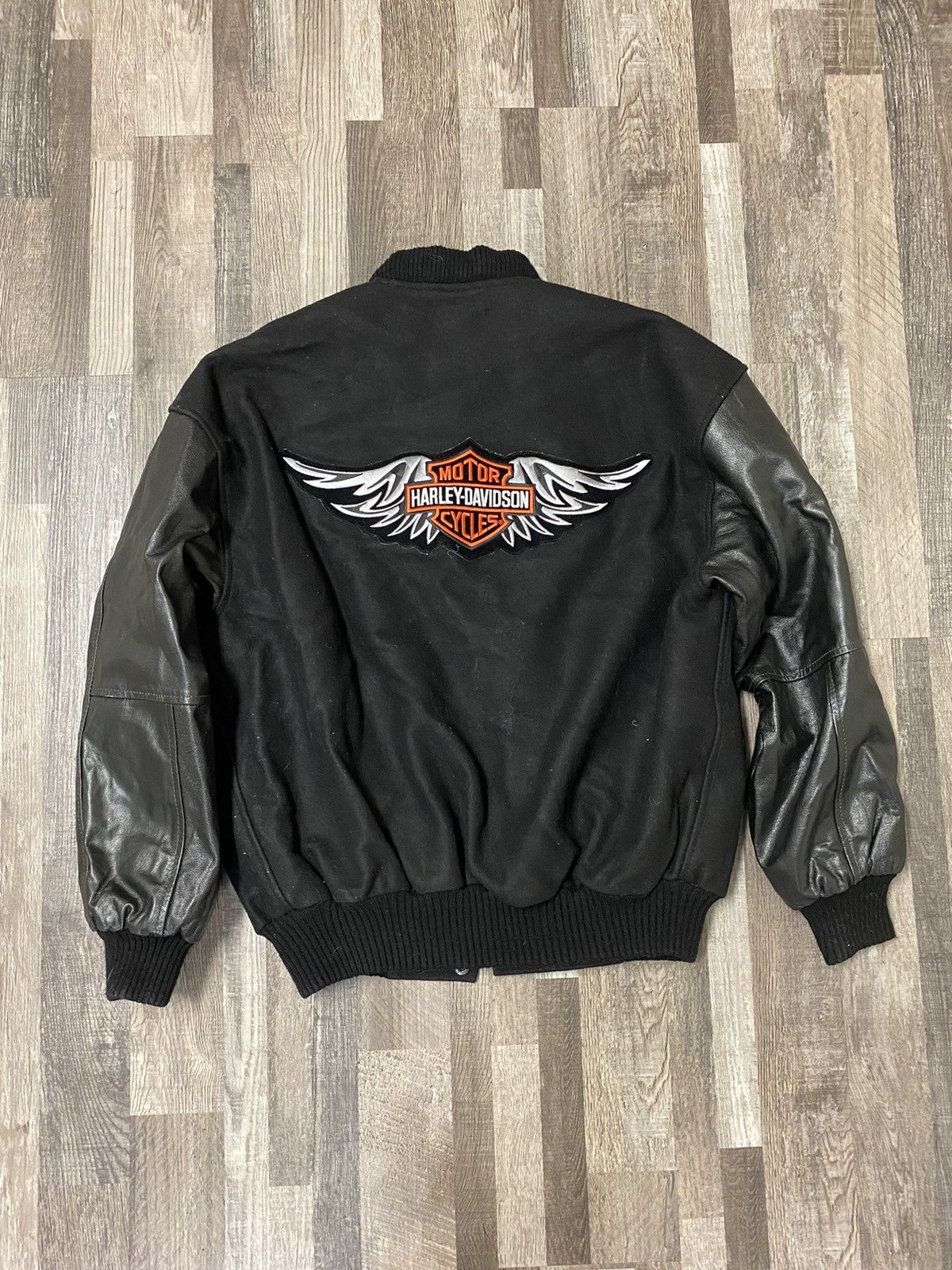 Harley Davidson Vintage Harley Davidson Letterman Varsity Jacket Leather Size US L / EU 52-54 / 3 - 1 Thumbnail