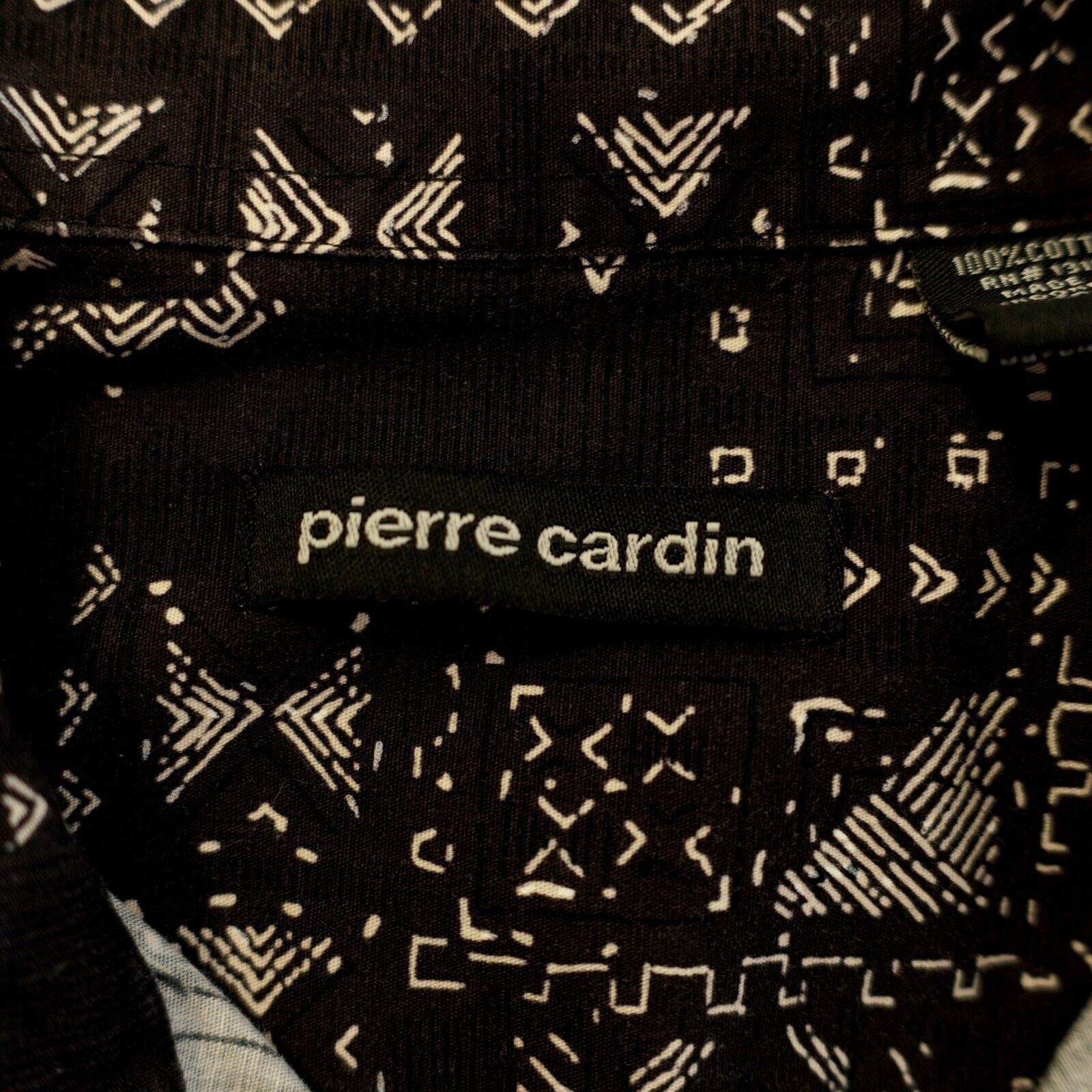 Pierre Cardin Pierre Cardin Black Tan Floral Aztec Short Sleeve Button Fro Size US S / EU 44-46 / 1 - 5 Thumbnail