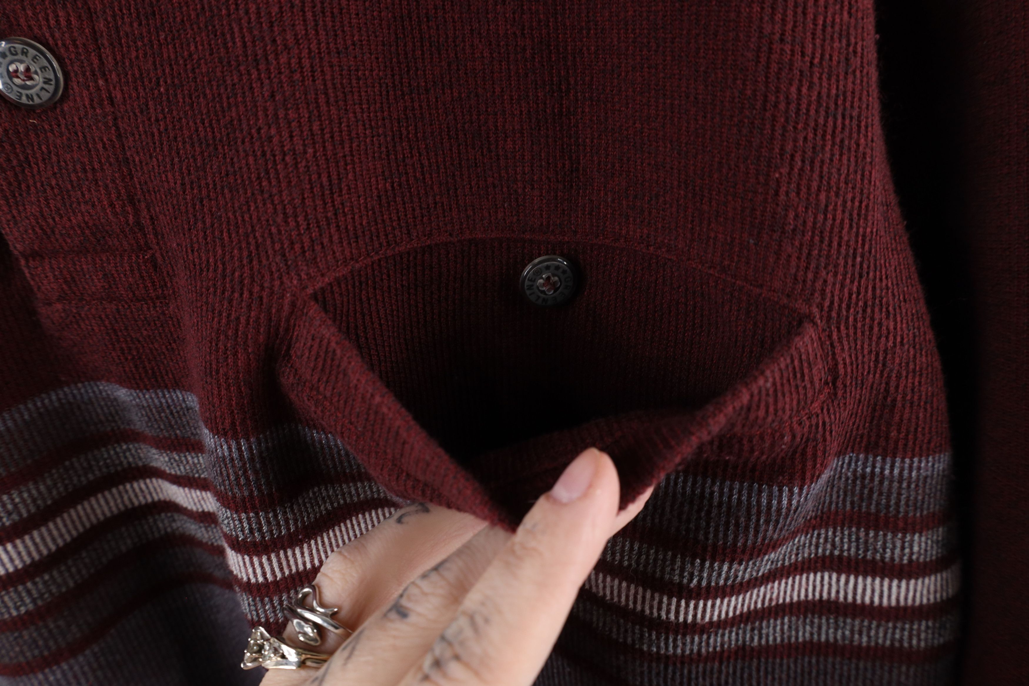 Vintage Vintage 90s Streetwear Ribbed Knit Long Sleeve Pullover Polo Size US XL / EU 56 / 4 - 4 Thumbnail