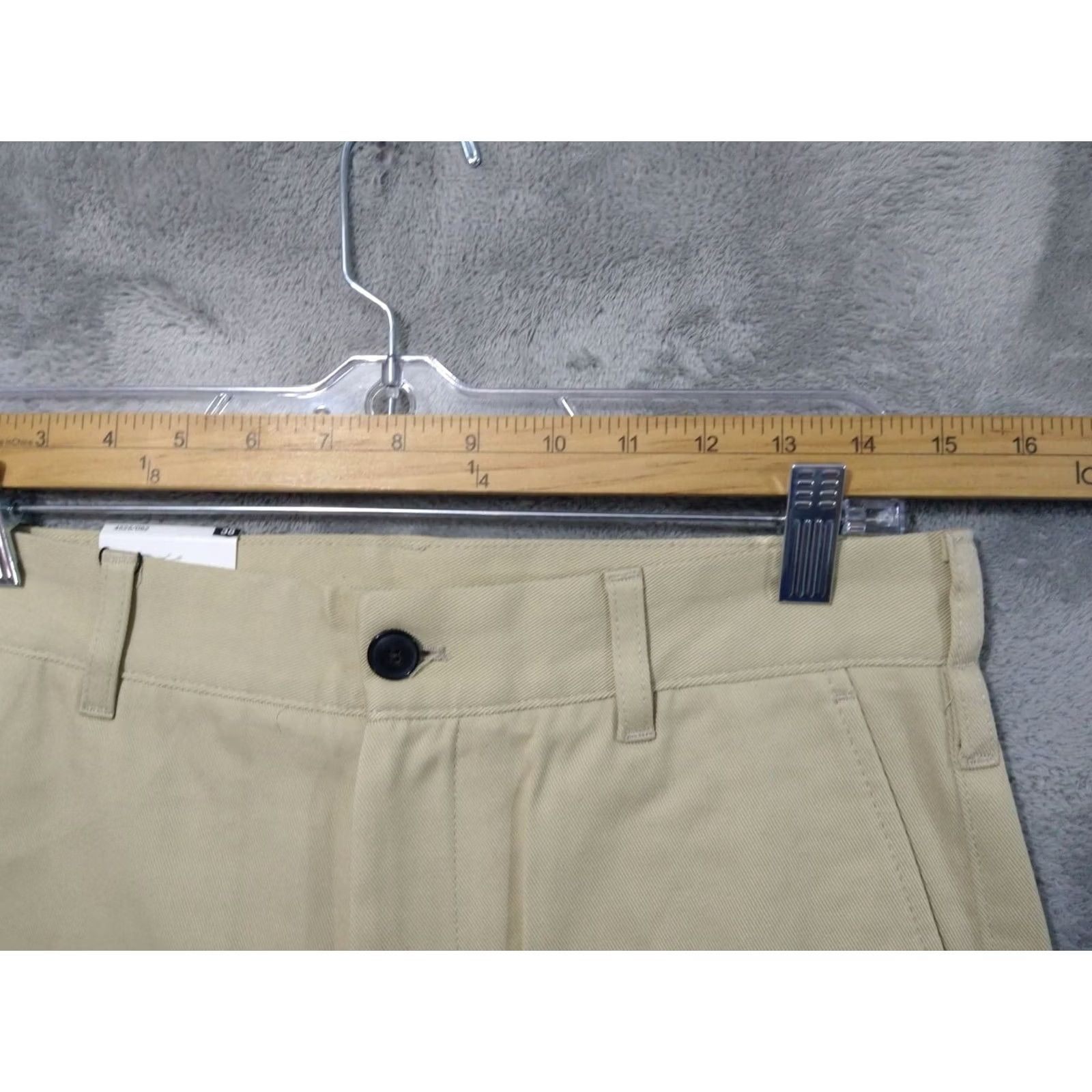 Zara Zara Mens Beige Chino Pants 30 x 31 Straight Fit Flat Front Cotton Casual Size US 30 / EU 46 - 3 Thumbnail