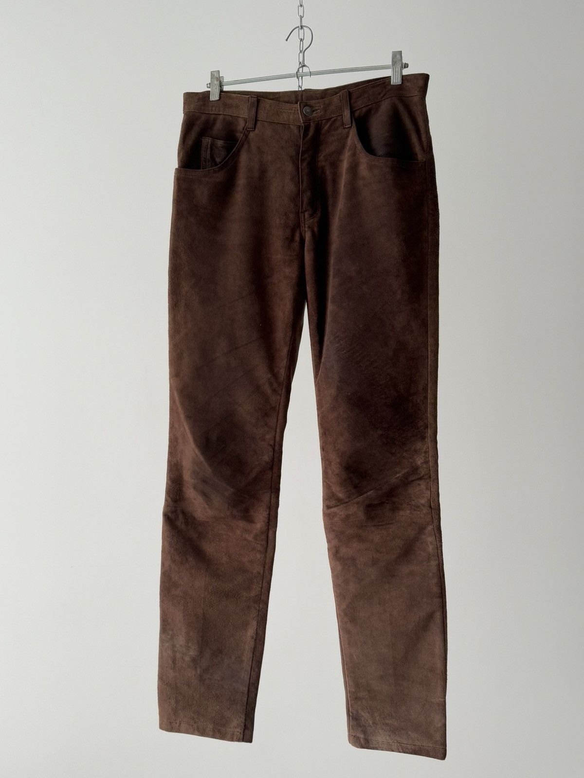 Leather × Levi's × Vintage 1970s Vintage Levi’s Cowboy Cowhide Suede Brown Pants Size US 32 / EU 48 - 3 Thumbnail