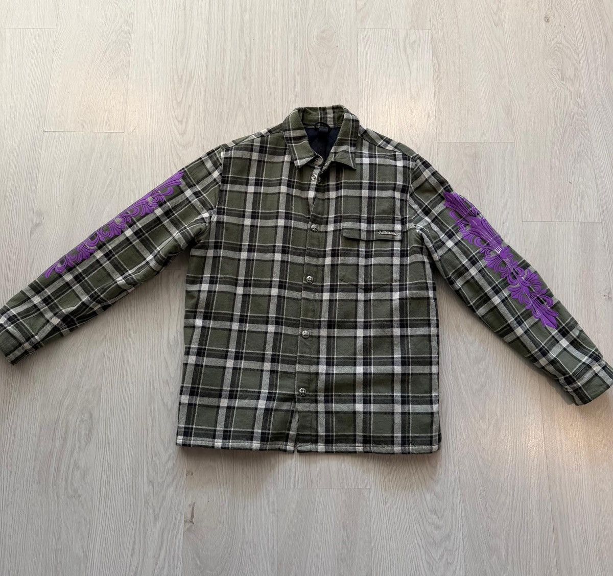 Chrome Hearts Chrome Hearts Work Dog Floral Plaid Flannel Jacket Size US XL / EU 56 / 4 - 1 Thumbnail