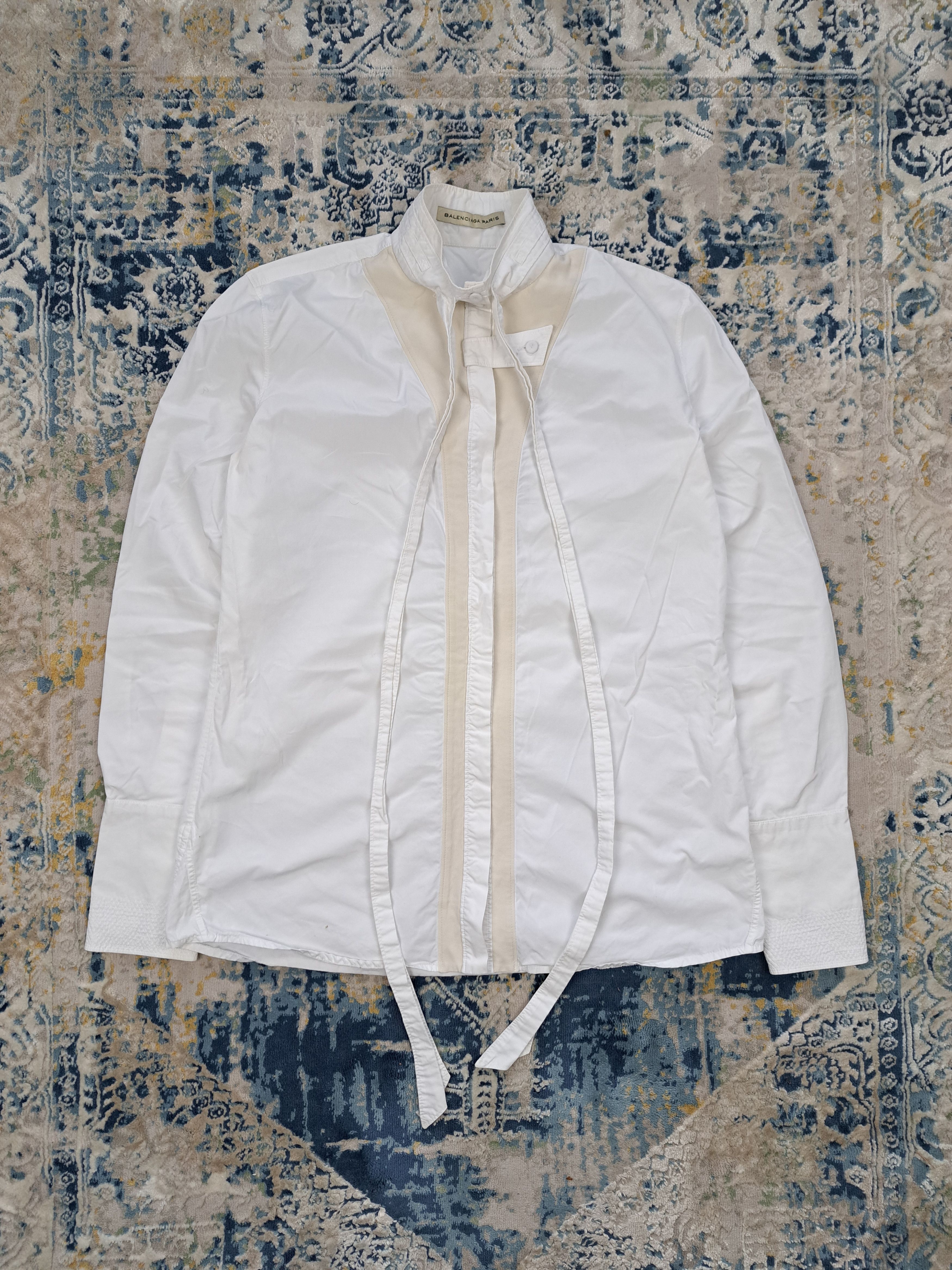 Balenciaga Archive Balenciaga 00s Bondage Shirt Button Up Designer Size S / US 4 / IT 40 - 1 Thumbnail