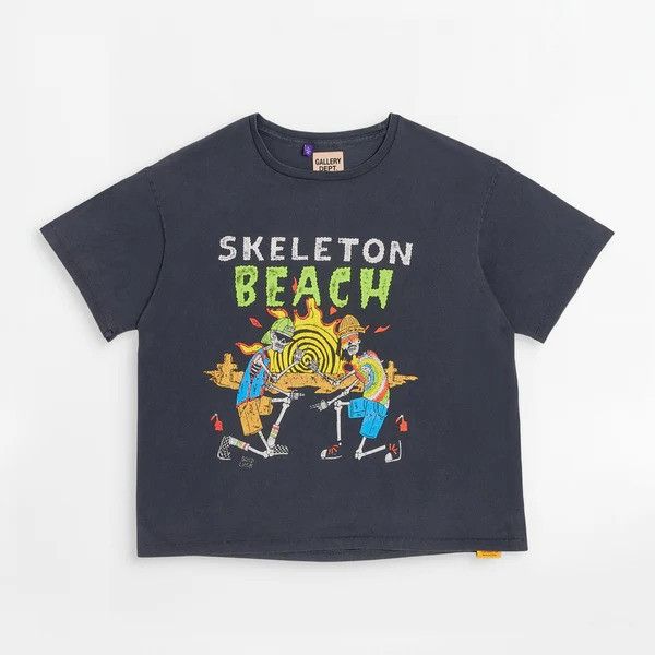 Gallery Dept. o1mle0226 Skeleton Beach T-Shirt in Vintage Black Size US XS / EU 42 / 0 - 1 Thumbnail