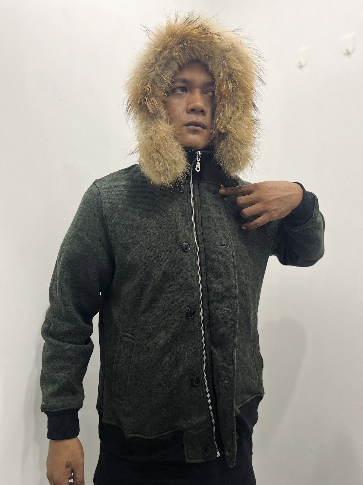 Japanese Brand Japanese Style Sweatshirt and Fur Hoodie Double Collar Size US XL / EU 56 / 4 - 6 Thumbnail