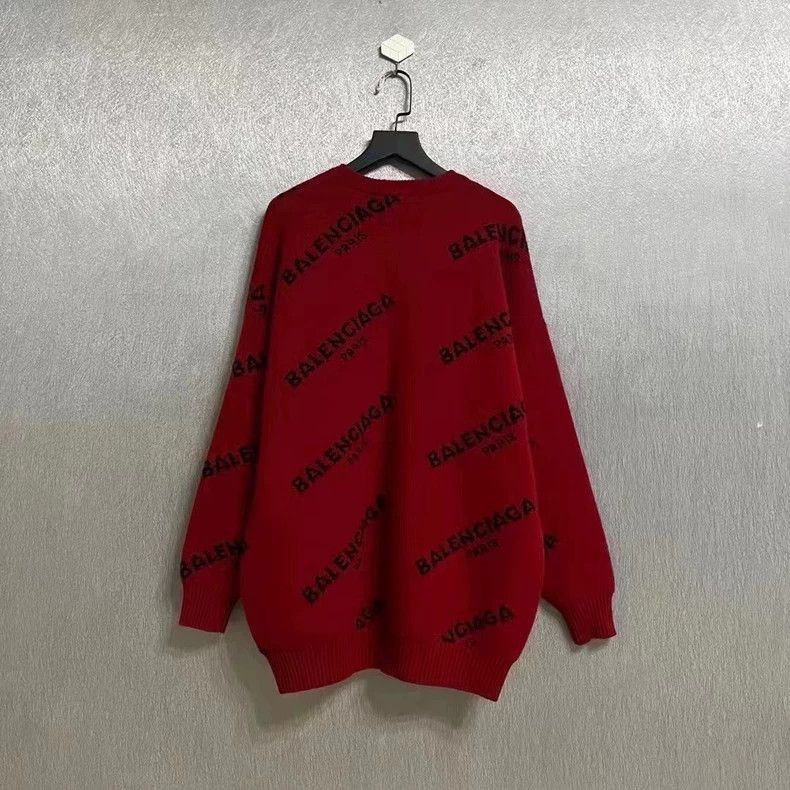 Balenciaga Balenciaga Red Sweater with Logo Design-2505 Size US M / EU 48-50 / 2 - 2 Thumbnail