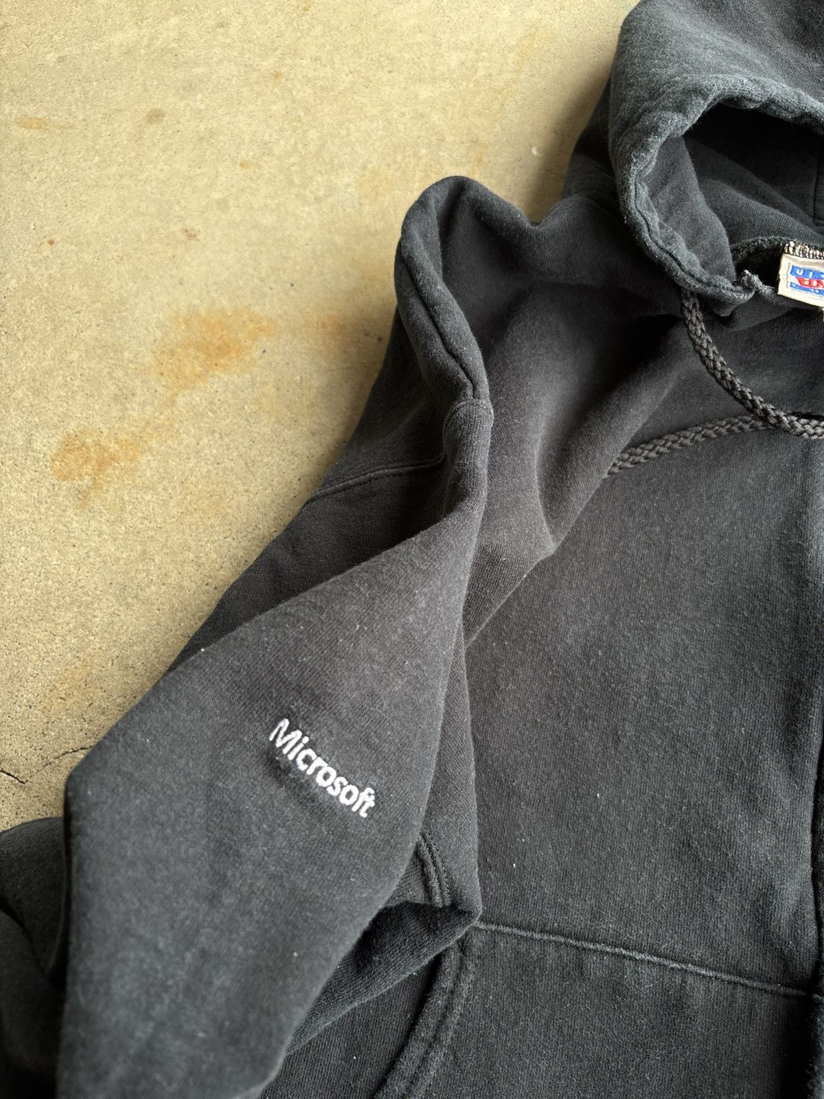 Microsoft × Vintage Crazy 90s Microsoft Bing Faded Black Classic Logo Hoodie Size US L / EU 52-54 / 3 - 6 Thumbnail