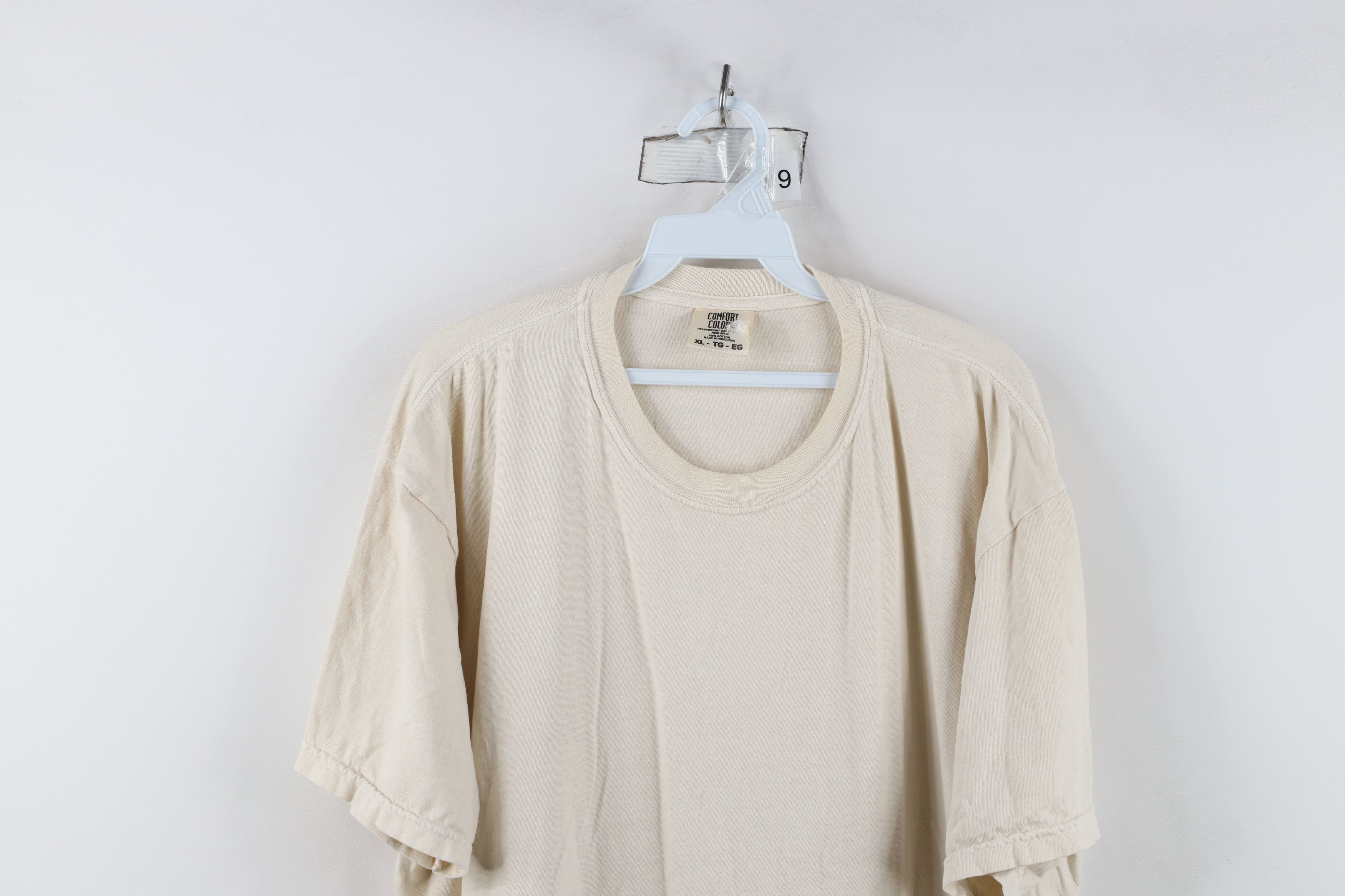 Vintage Vintage 90s Streetwear Short Sleeve T-Shirt Beige Cotton Size US XL / EU 56 / 4 - 2 Thumbnail