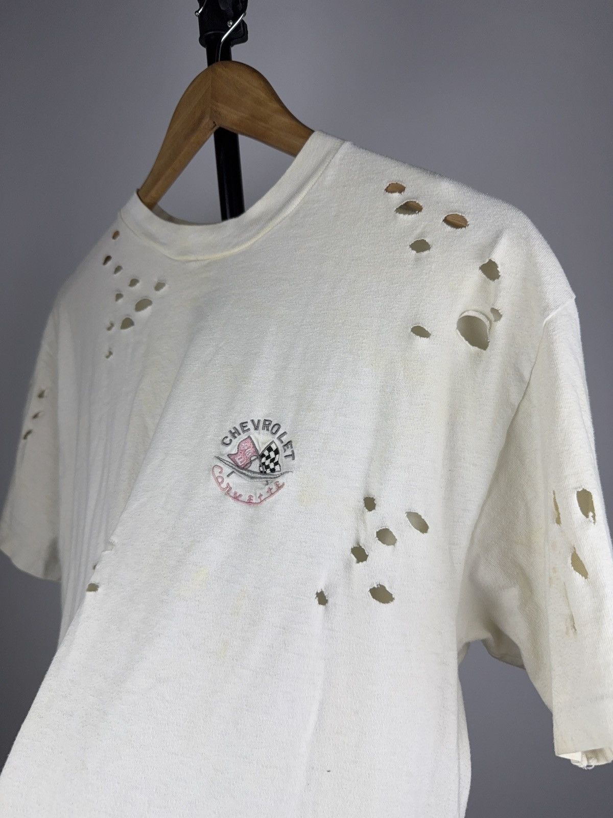 Vintage Vintage 90s Distressed Chevrolet Carvette Retro rare T Shirt Size US L / EU 52-54 / 3 - 12 Thumbnail
