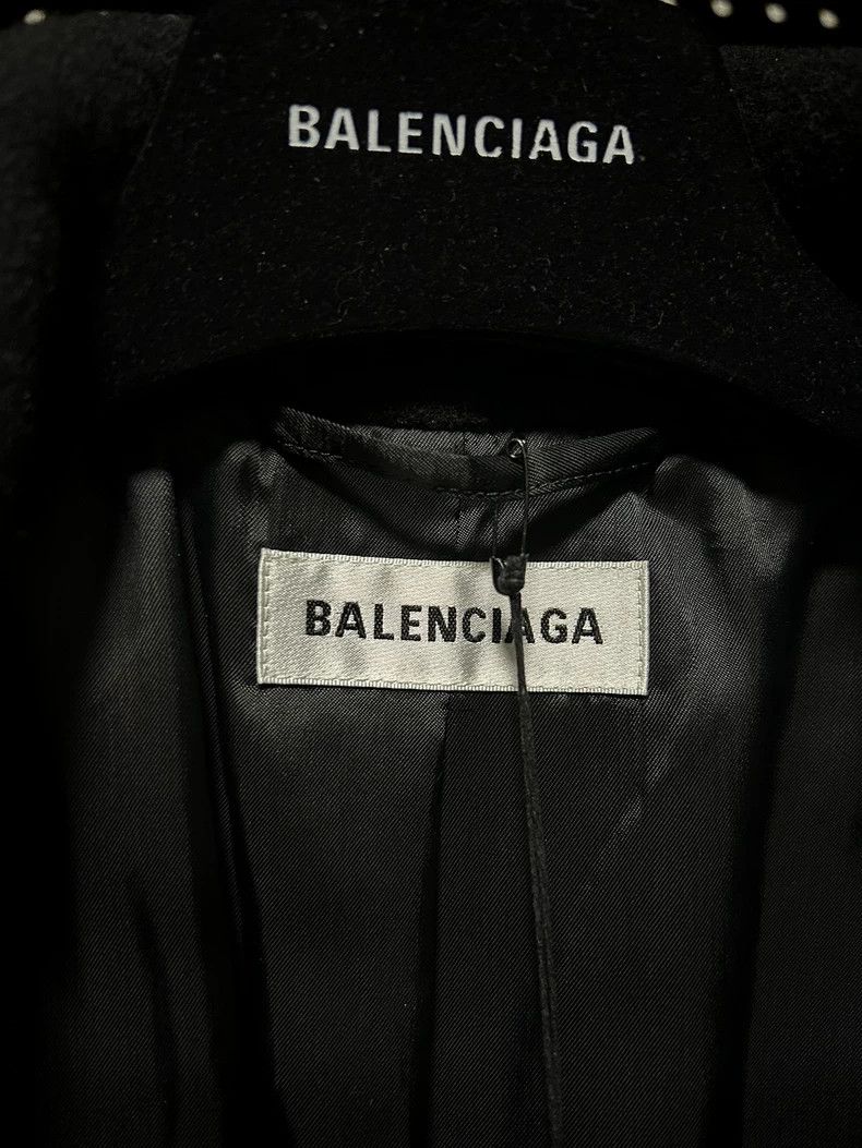 Balenciaga Balenciaga size 36 Wool coat full of logo Size US M / EU 48-50 / 2 - 2 Thumbnail