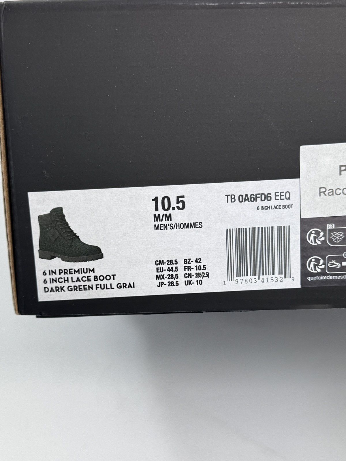 Timberland WOVEN LEATHER 6 INCH BOOTS Size US 10.5 / EU 43-44 - 12 Thumbnail