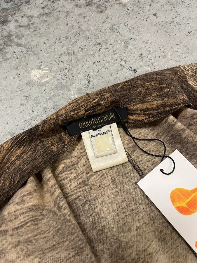 Roberto Cavalli 2000s Roberto Cavalli Brown Eroded Effect Cardigan Size M / US 6-8 / IT 42-44 - 7 Thumbnail