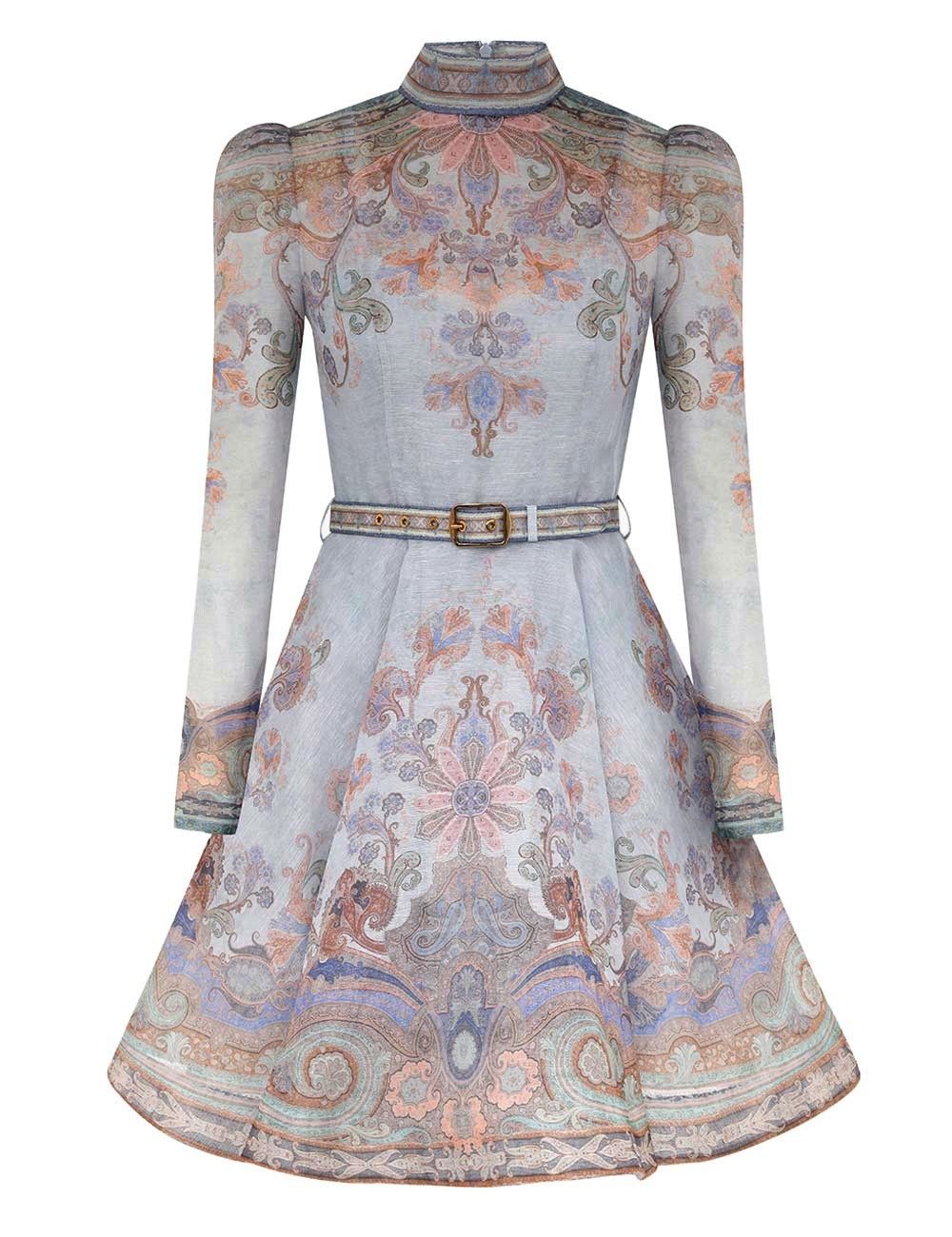 Zimmermann o1s22i1n1024 Belt Eden Mini Dress in Multicolor Size M / US 6-8 / IT 42-44 - 1 Thumbnail