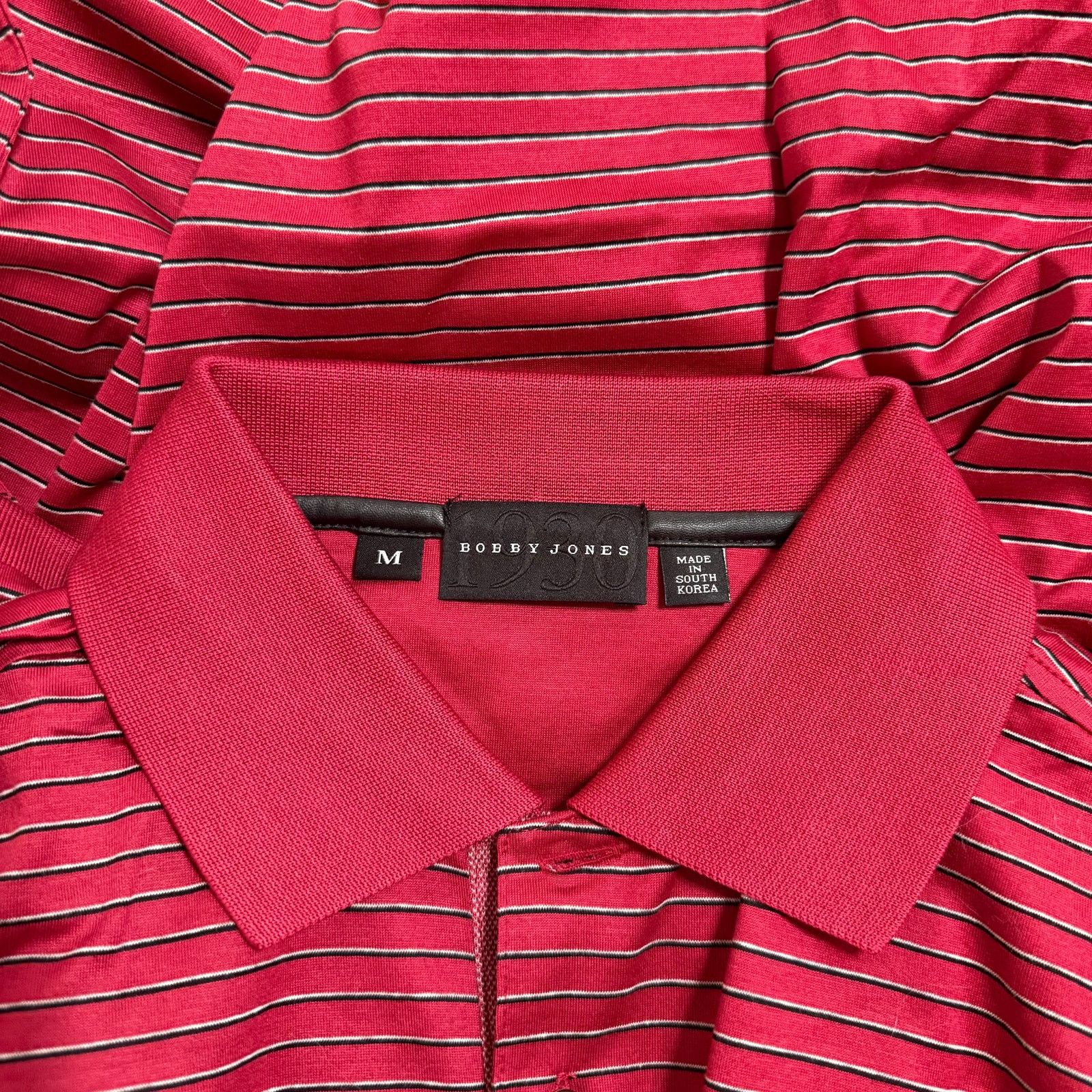 Bobby Jones Bobby Jones Burgundy Striped Polo | Sz M Size US M / EU 48-50 / 2 - 6 Thumbnail