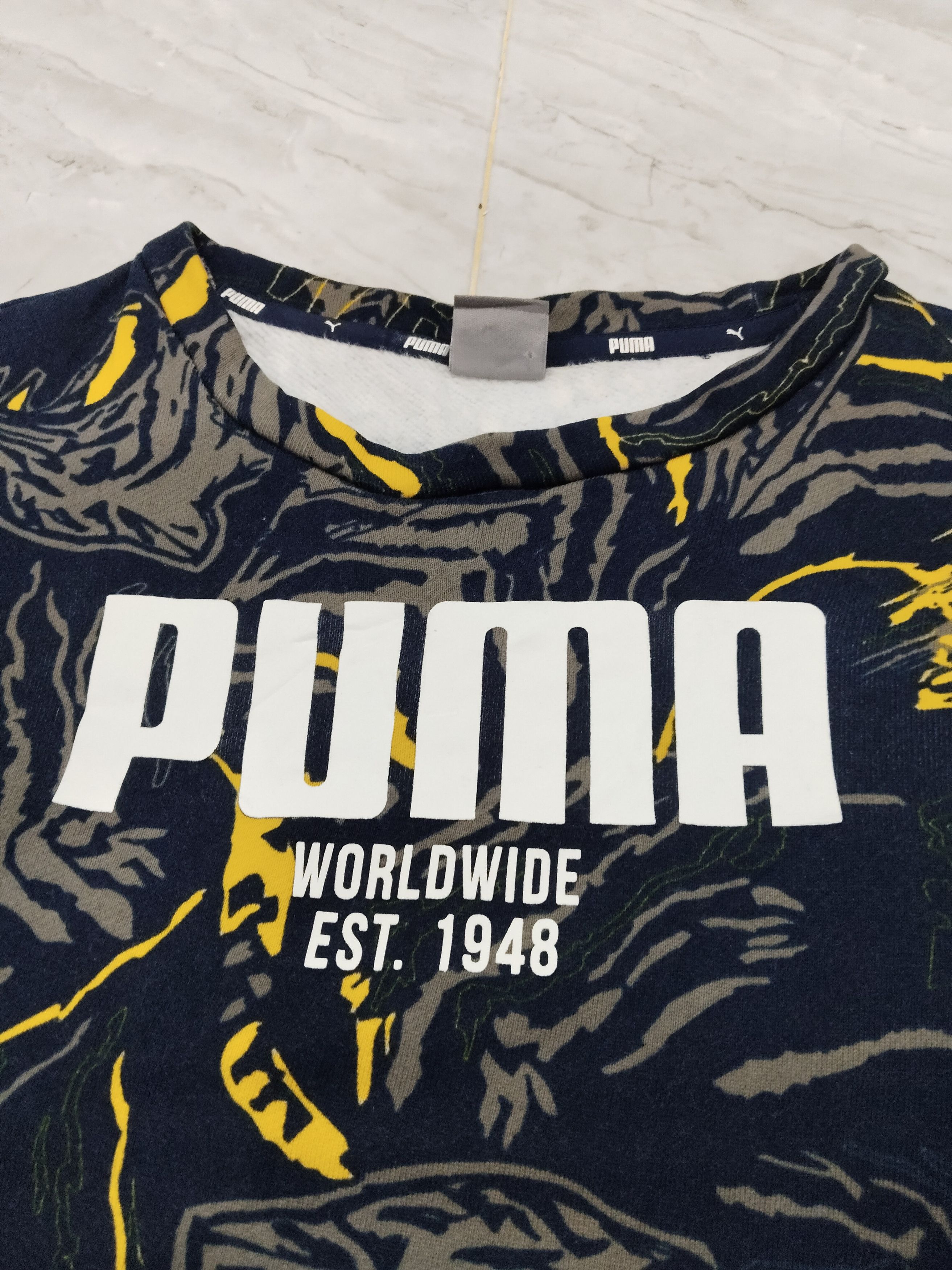 Puma × Vintage Vintage Puma Fullprint Sweatshirt Size US S / EU 44-46 / 1 - 4 Thumbnail