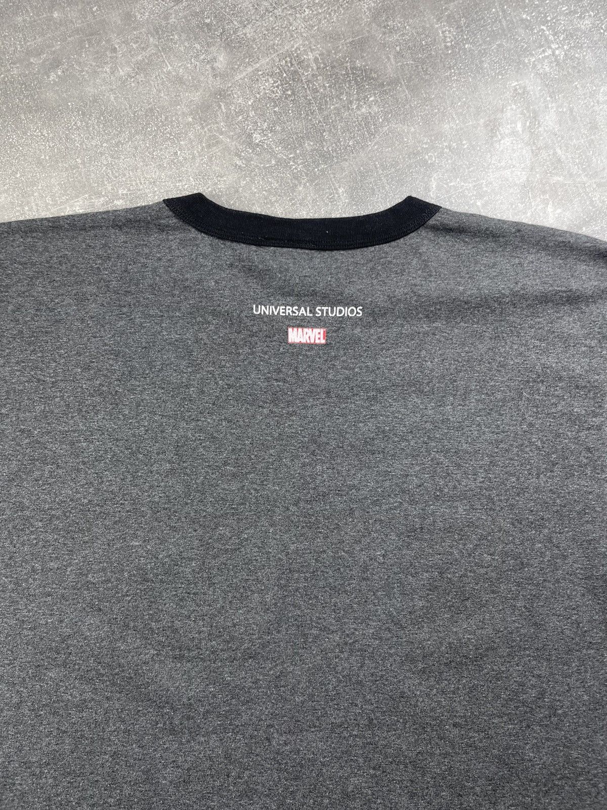 Marvel Comics × Universal Studios × Vintage Vintage Marvel Spider Man Gray Big Log T-Shirt 00s Size US L / EU 52-54 / 3 - 7 Thumbnail