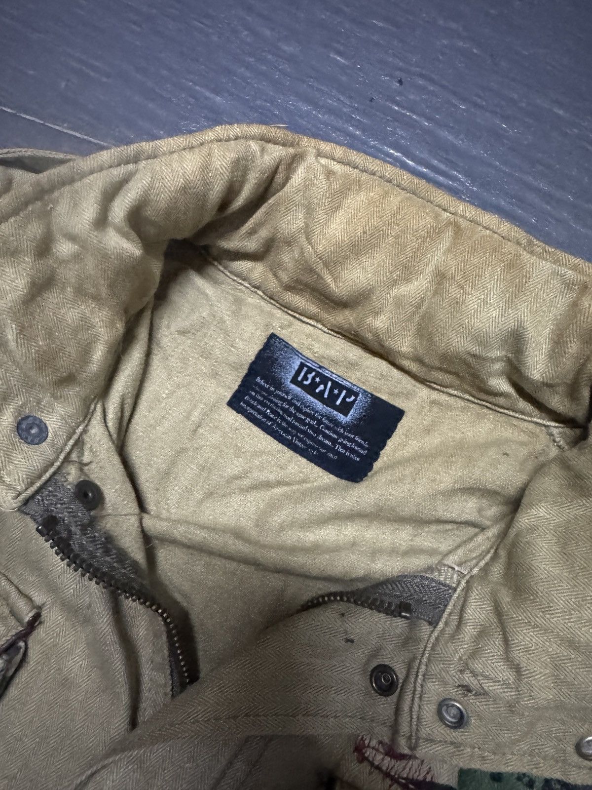 Japanese Brand BOND AND PEACE BORO STYLE ARMY JACKET Size US M / EU 48-50 / 2 - 3 Thumbnail