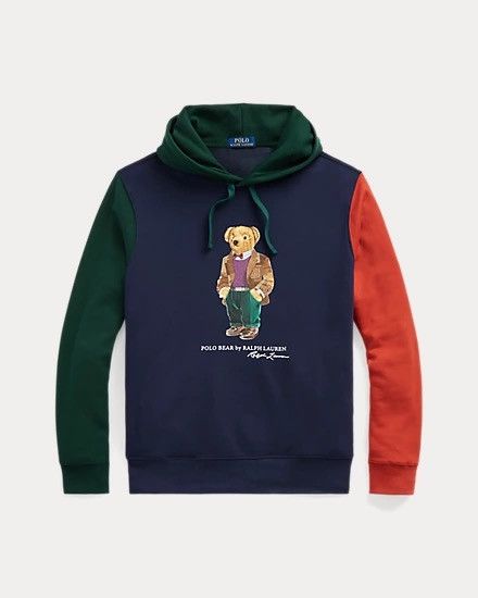 image of Polo Ralph Laurent Polo Bear Color-Blocked Fleece Hoodie, Men's (Size Small)