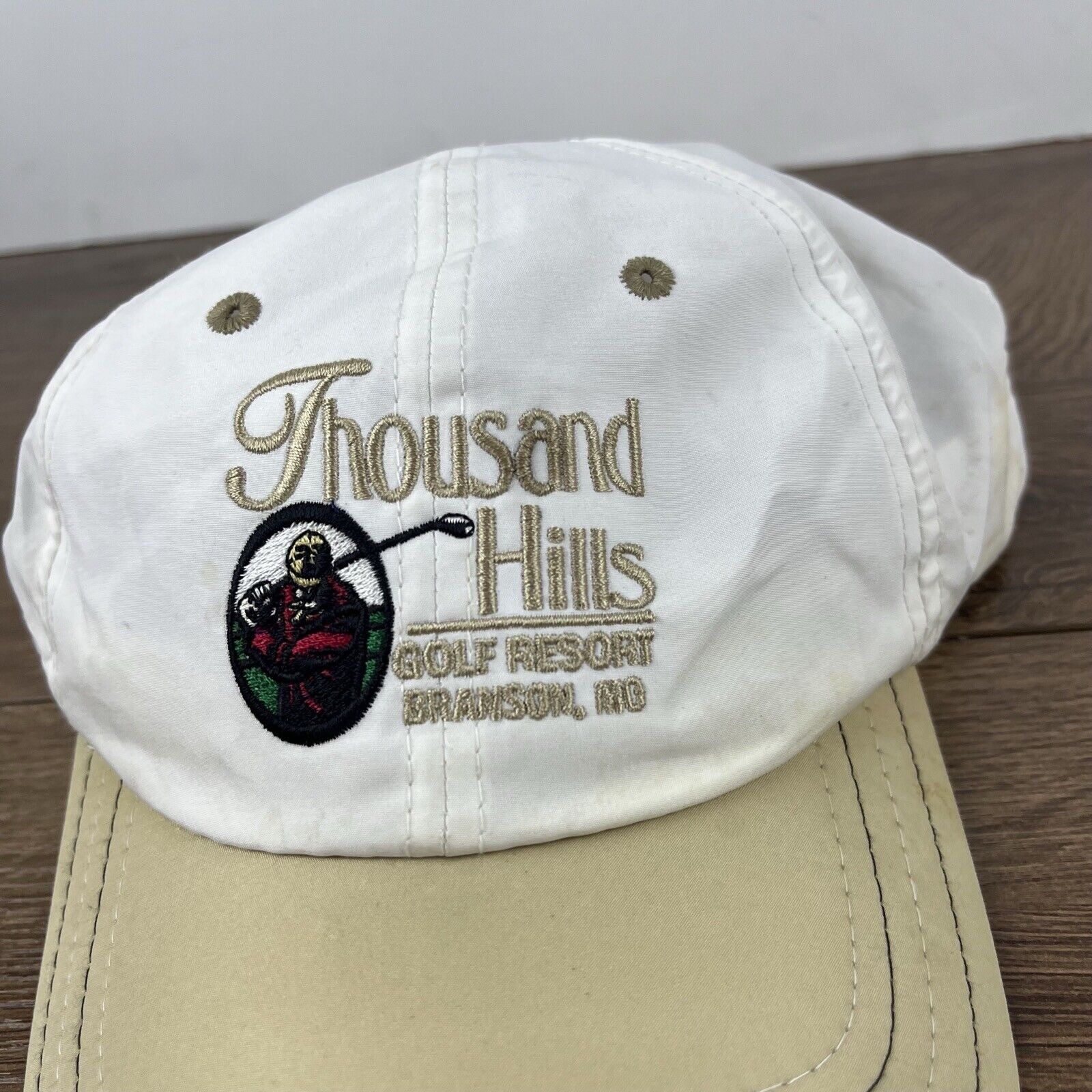 Other Thousand Hills Hat Golf Course White Adjustable Hat White Ad Size ONE SIZE - 8 Thumbnail