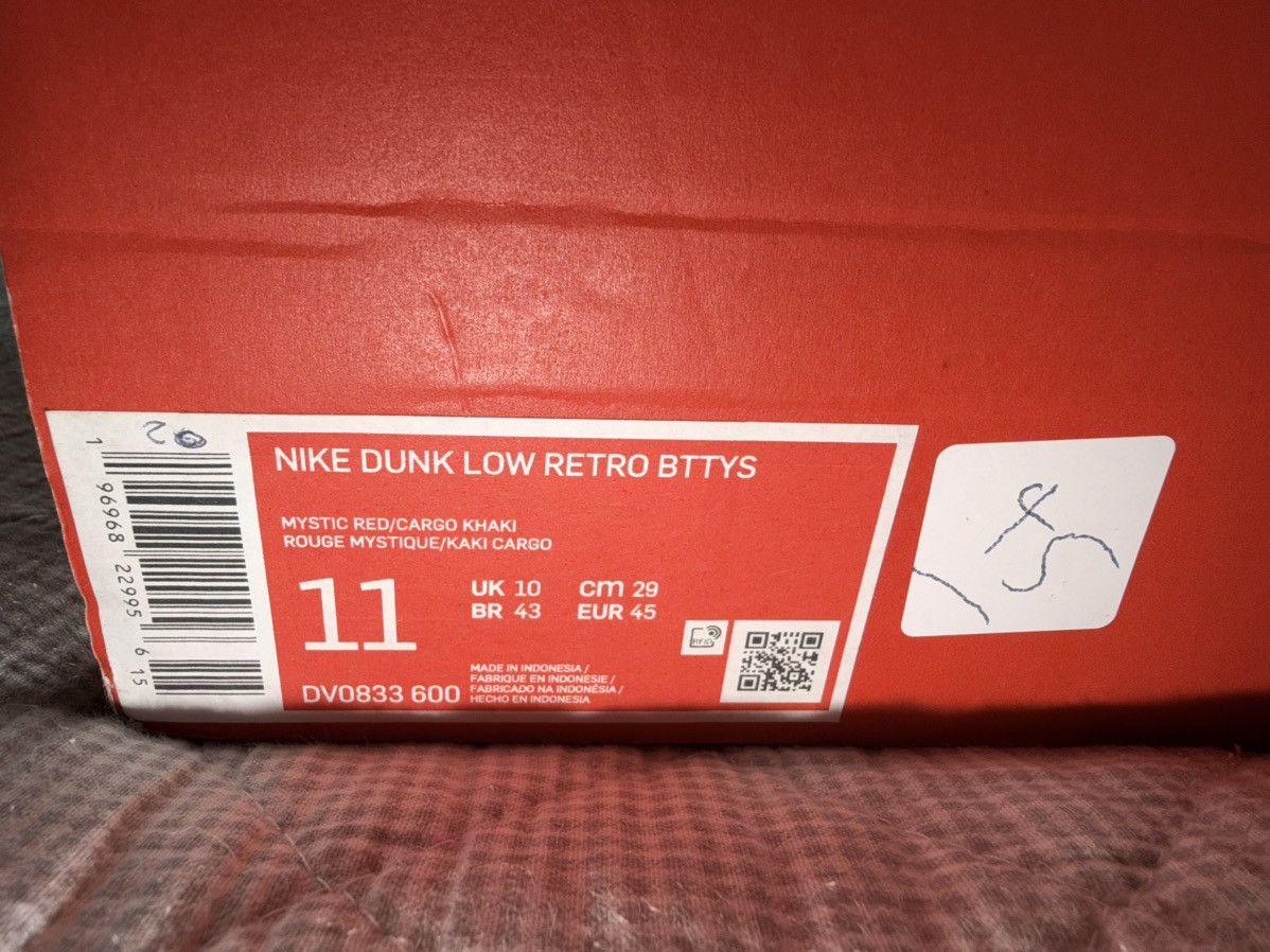 Nike Nike Dunk Low ‘ Mystic Red Cargo Khaki ’ Size US 11 / EU 44 - 9 Thumbnail