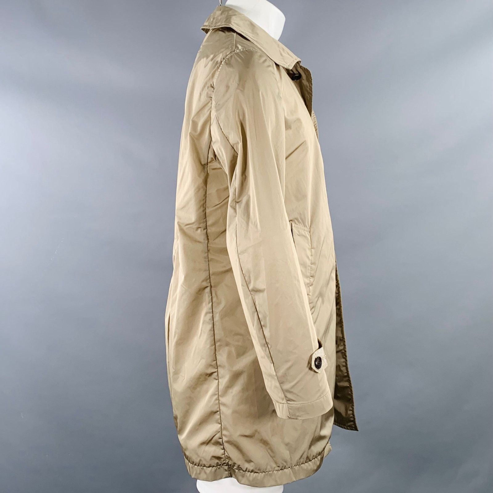 United Arrows UNITED ARROWS Size M Khaki Nylon Single Breasted Trenchcoat Size US M / EU 48-50 / 2 - 2 Thumbnail