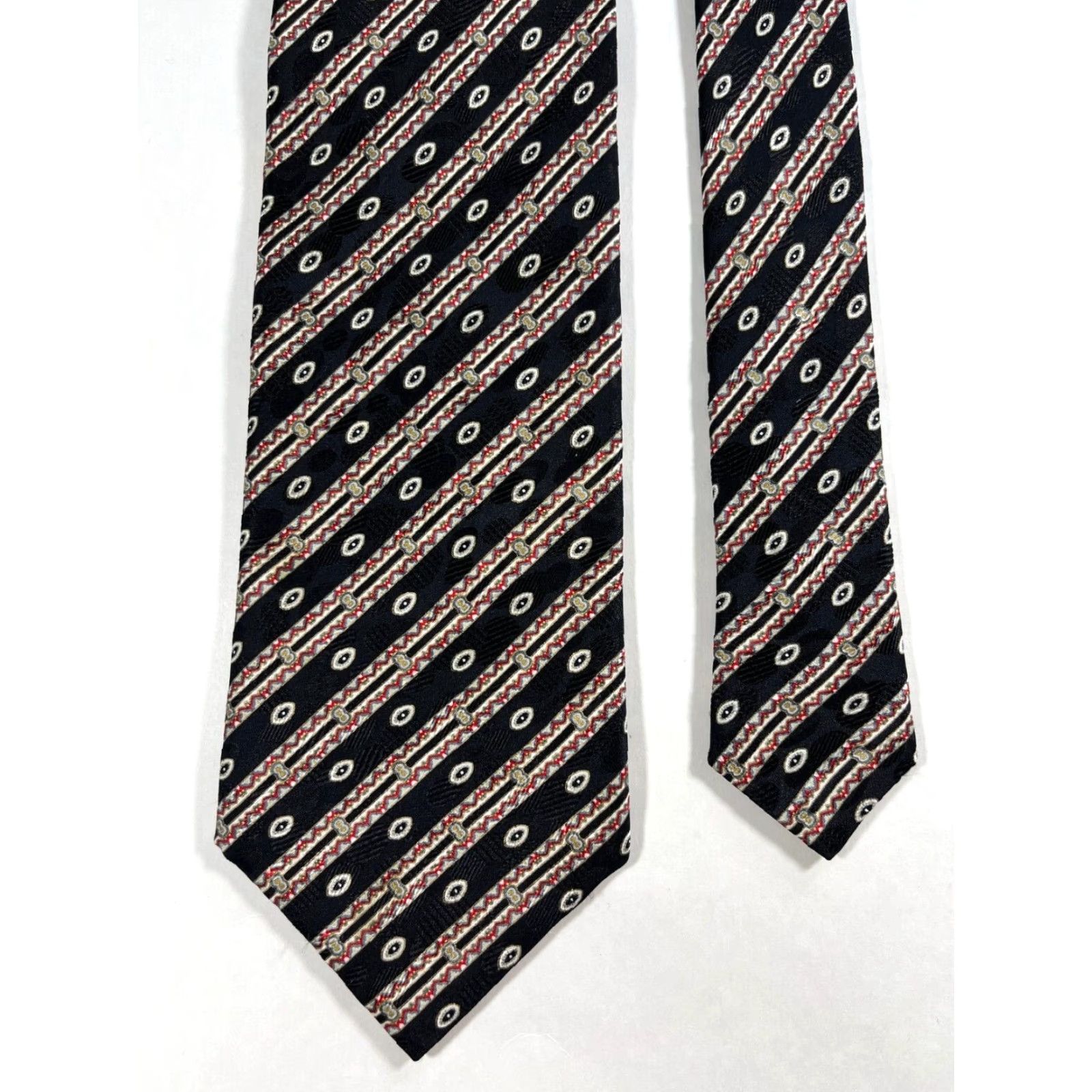 Stefano Ricci VINTAGE Stefano Ricci Silk Tie Striped Geometric Made in Italy Size ONE SIZE - 5 Thumbnail