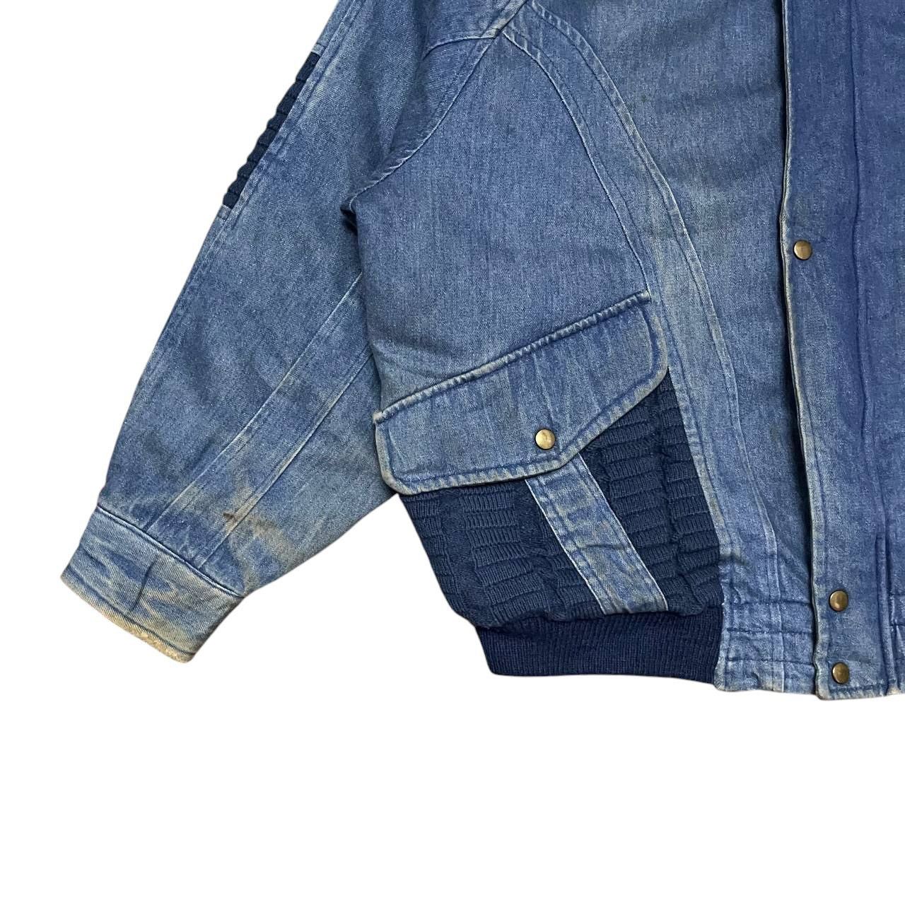 Japanese Brand Vintage Issey Miyake Inspired Wide K Denim Bomber Jacket Size US M / EU 48-50 / 2 - 3 Thumbnail