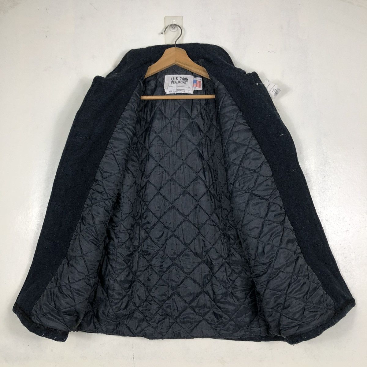 Schott 📌VINTAGE WOOL BIKER JACKET DOUBLE COLLAR SCHOTT USA Size US S / EU 44-46 / 1 - 14 Thumbnail