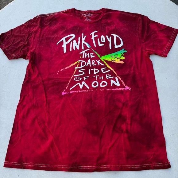 Band Tees × Pink Floyd NEW PINK FLOYD THE DARK SIDE OF THE MOON RED TIE DYE TEE M Size US M / EU 48-50 / 2 - 1 Thumbnail
