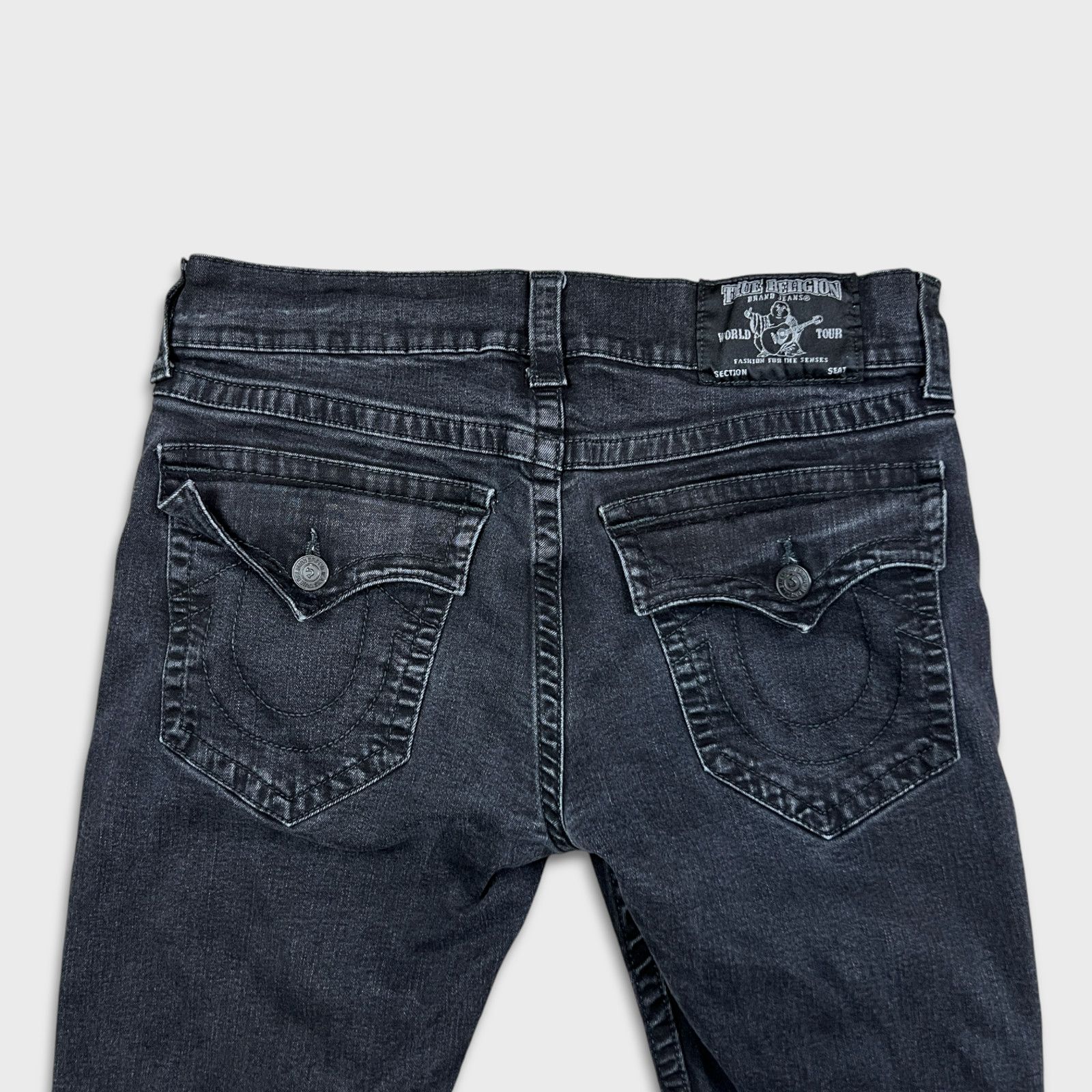 True Religion × Vintage True Religion Jeans 34x25 World Tour Skinny Flap Denim Pants Size US 34 / EU 50 - 6 Thumbnail