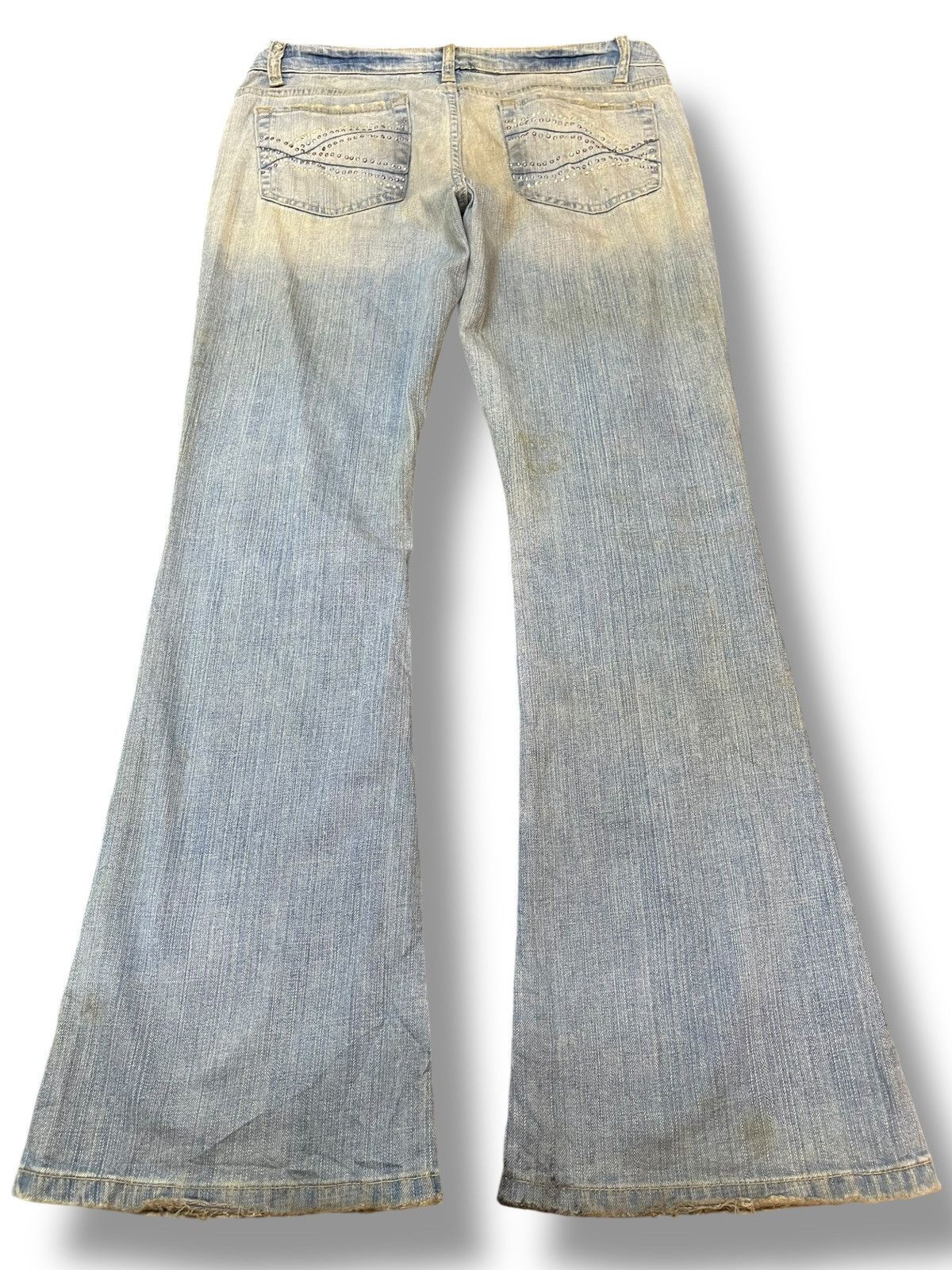 Aeropostale Vintage Aeropostale Flare Studded Blink Mudwash Denim Size US 33 - 5 Thumbnail