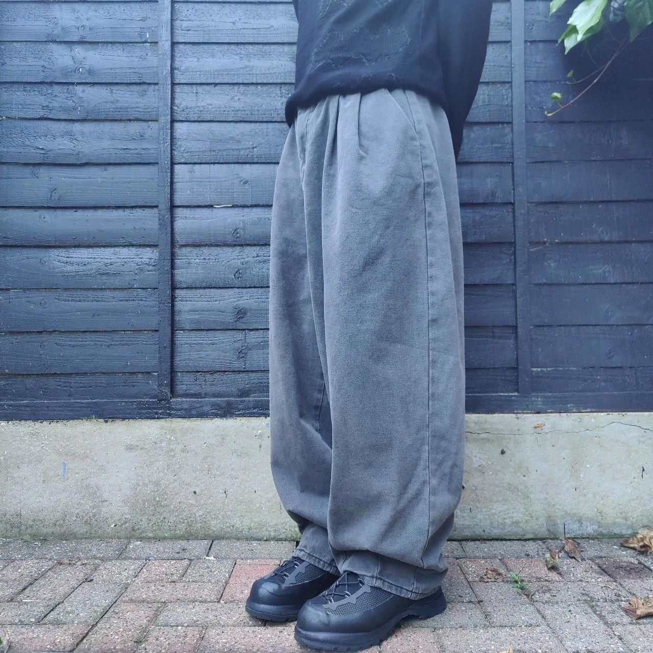 Other Japanese Grey Faded Denim Wide Leg Balloon Pants Size US 32 / EU 48 - 2 Thumbnail